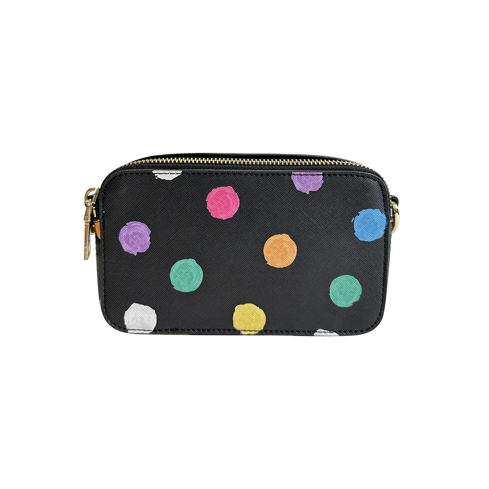 Jamie Polka Dot Camera Bag w/Interchangeable Bag Strap