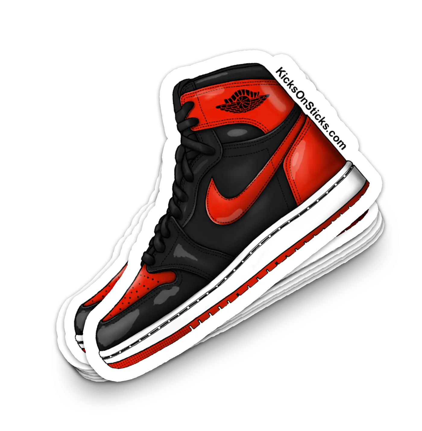 Jordan 1 "Bred Patent" Sneaker Sticker