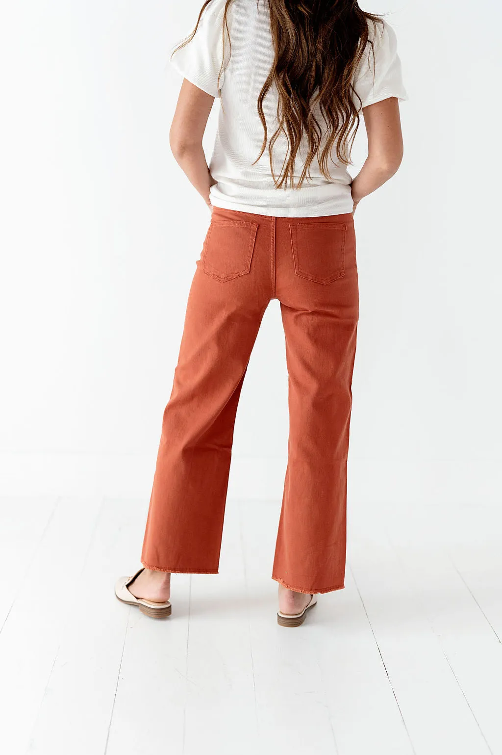 Kai High Rise Jeans in Orange Clay