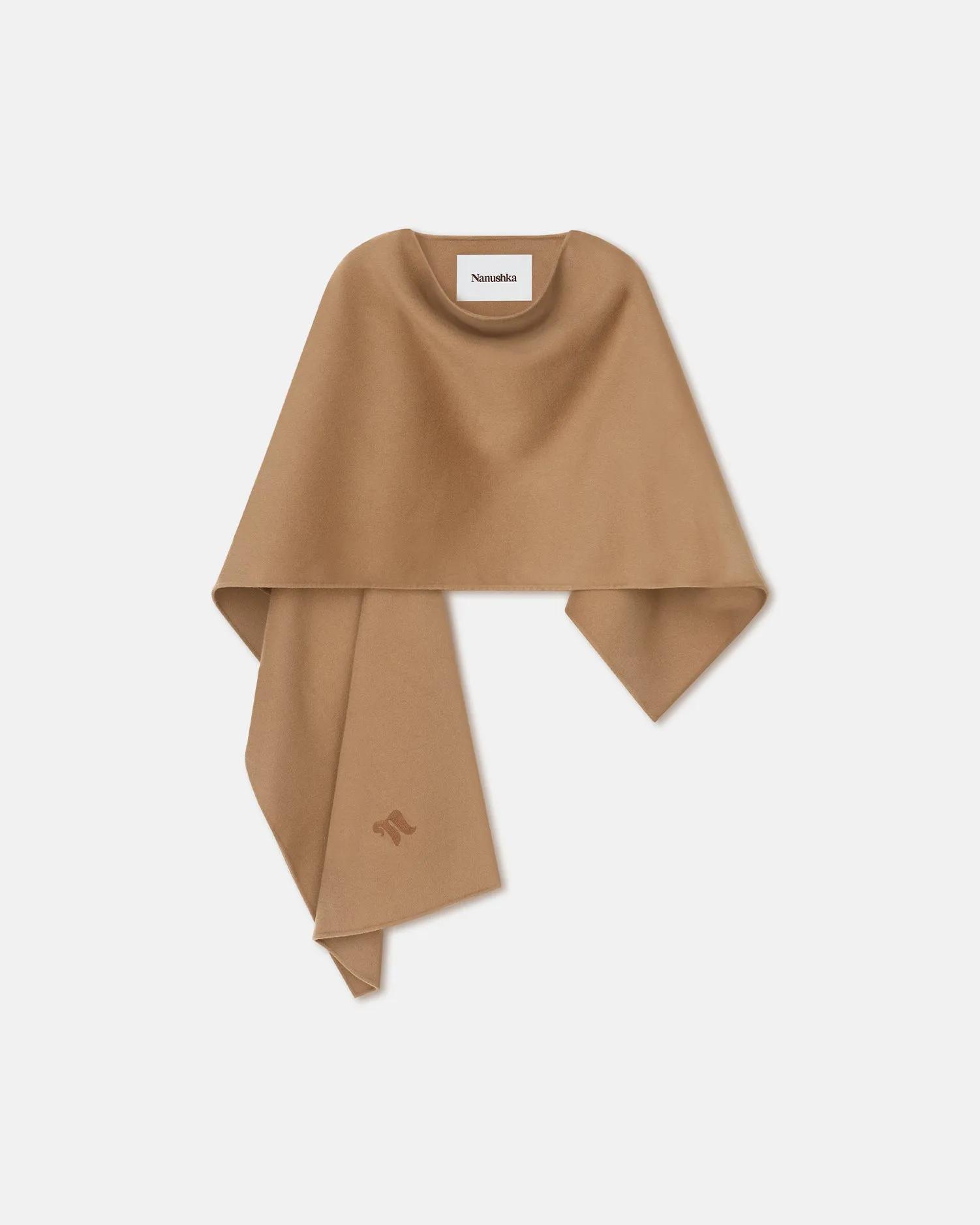 Kamin - Sale Wool And Silk-Blend Shawl - Camel