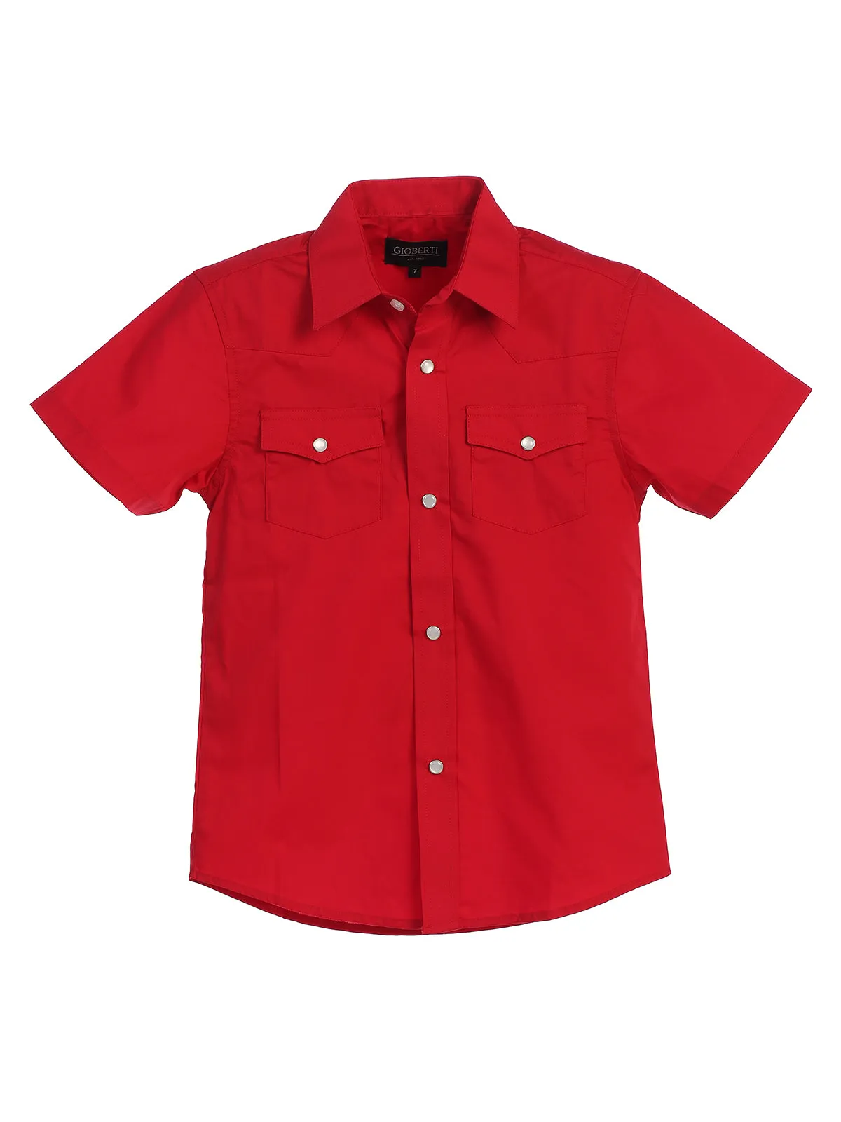 Kid's (4-7) Solid Western Shirt