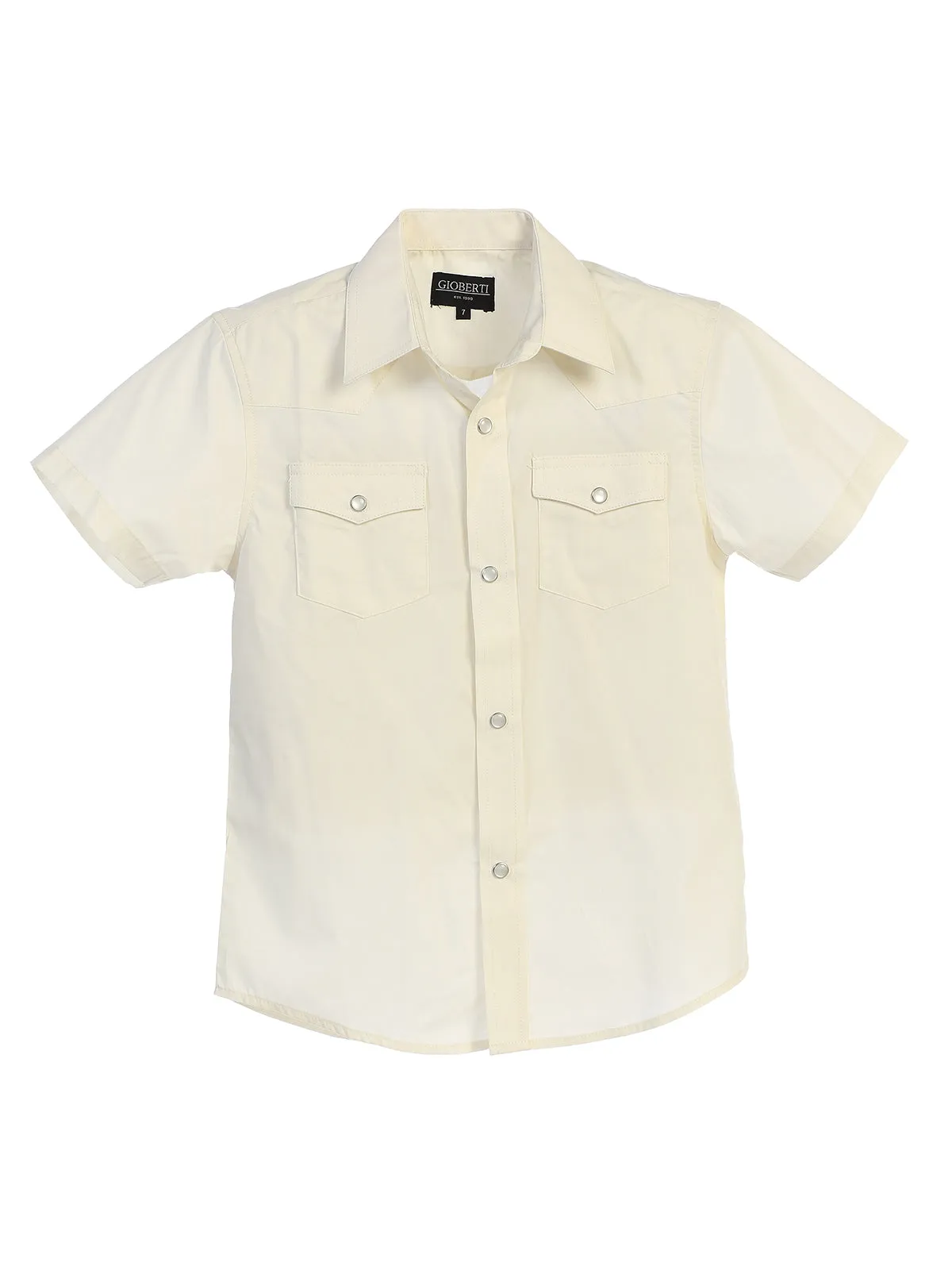 Kid's (4-7) Solid Western Shirt