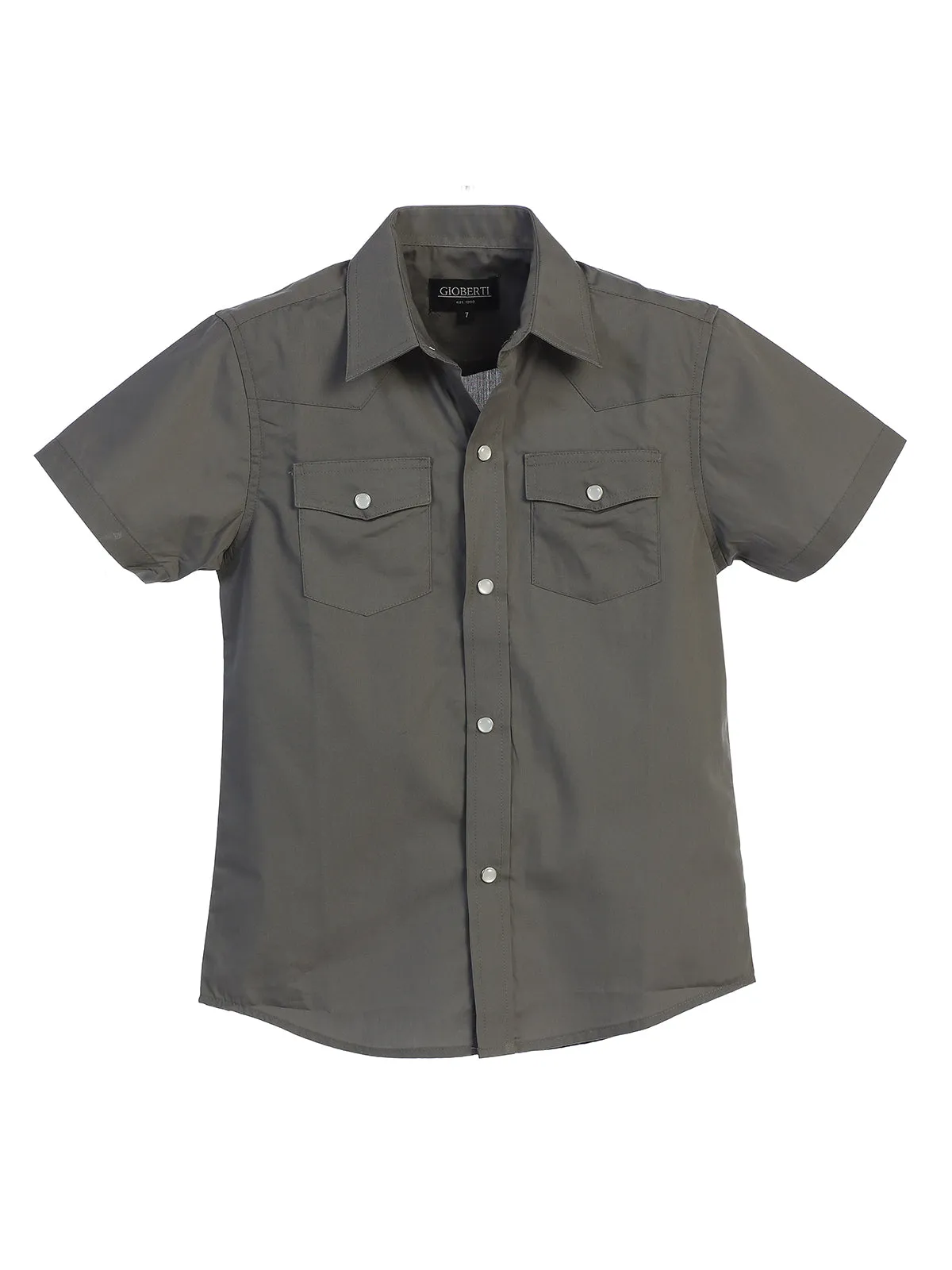 Kid's (4-7) Solid Western Shirt