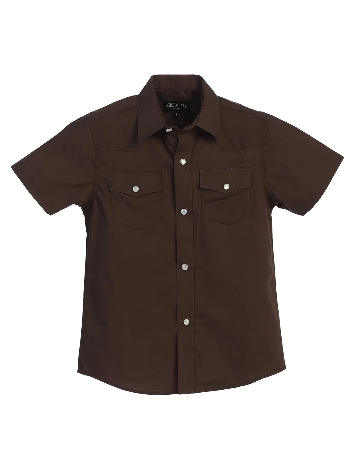 Kid's (4-7) Solid Western Shirt