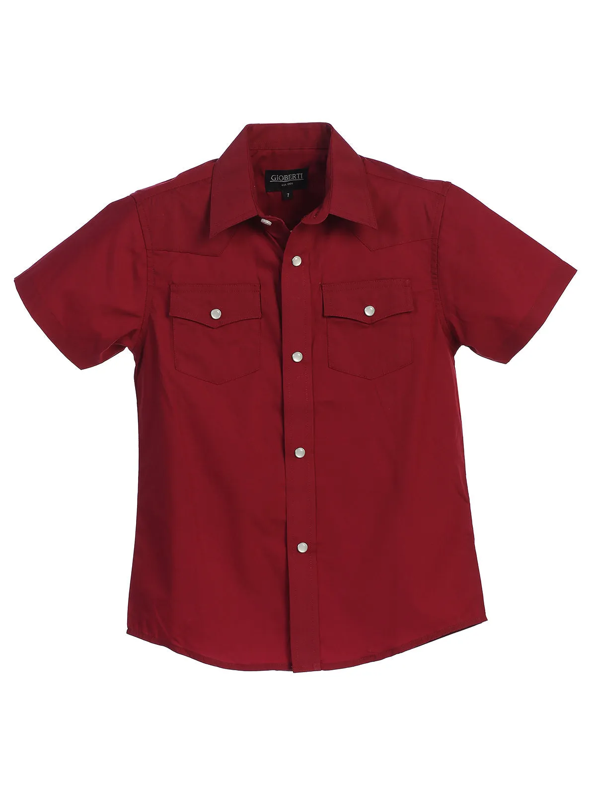 Kid's (4-7) Solid Western Shirt