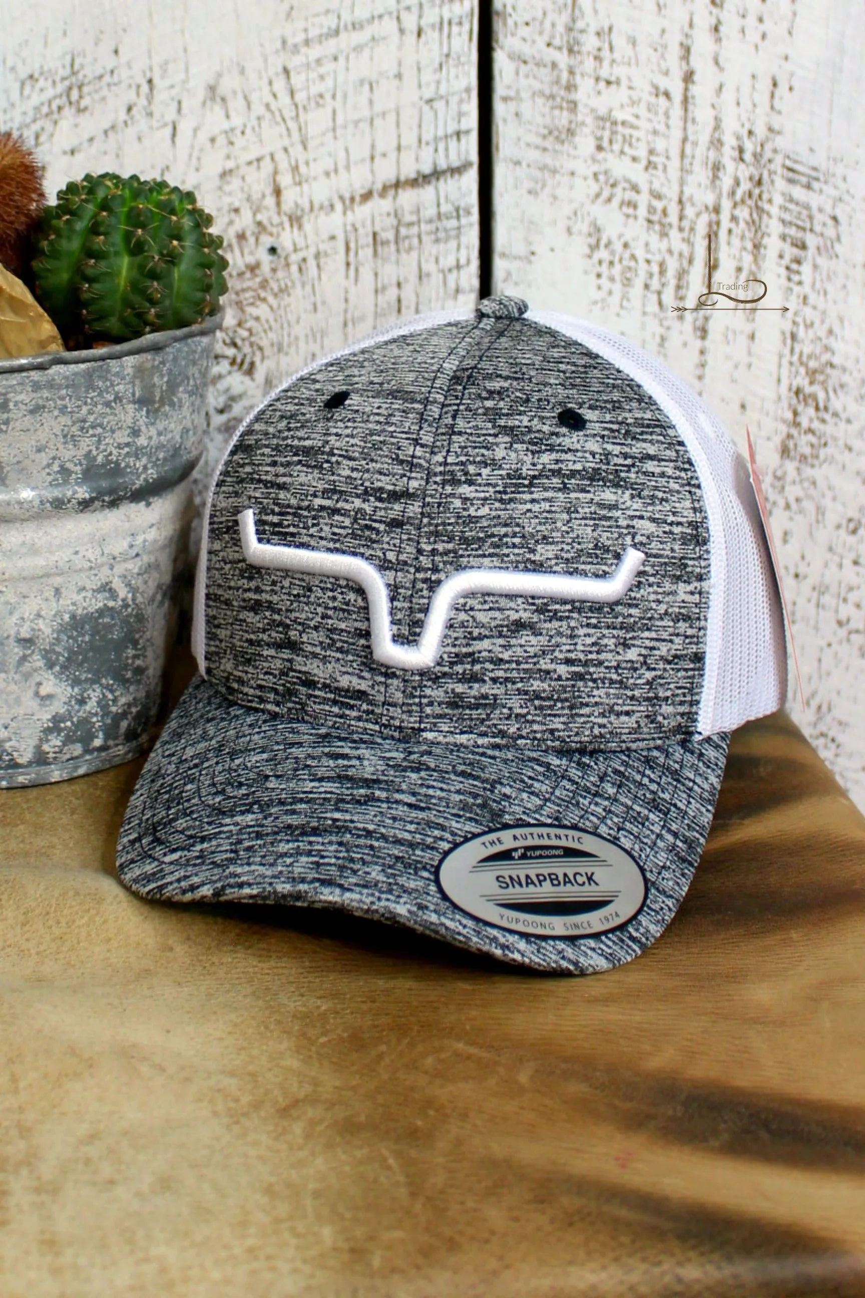 Kimes Heather Grey Mesh Trucker Cap