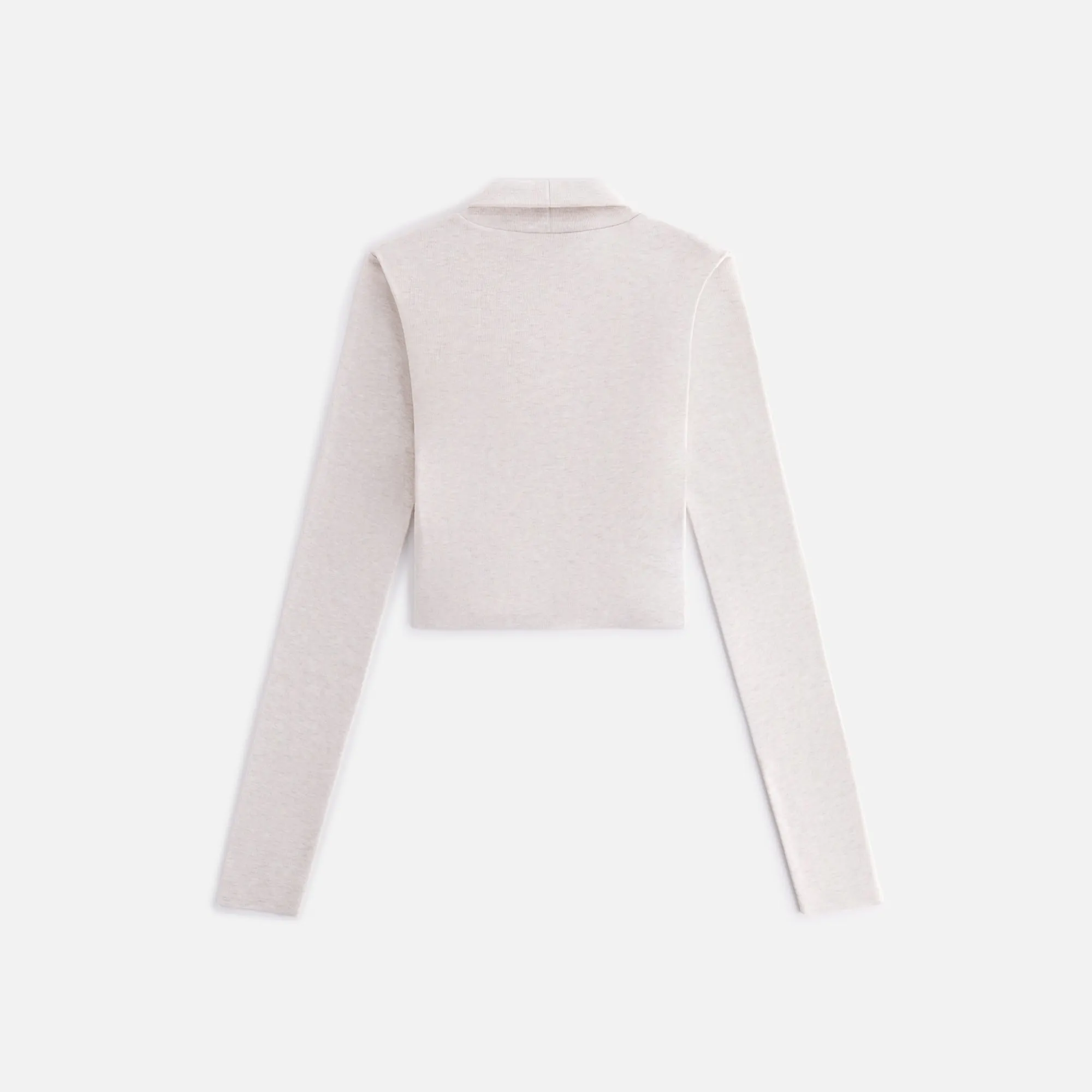 Kith Women Brier Cropped Baby Rib Turtleneck - Sandy Heather