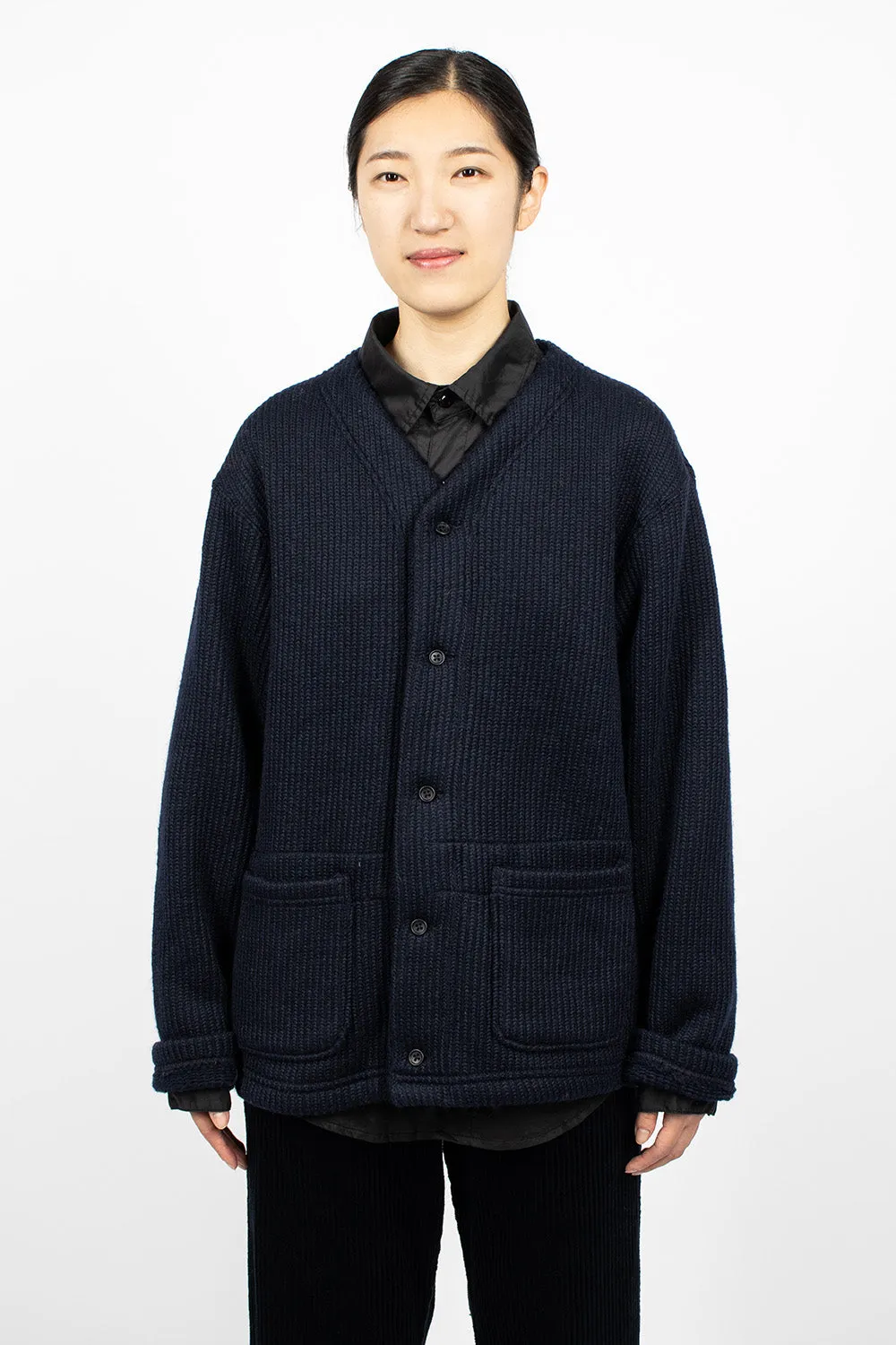 Knit Cardigan Navy