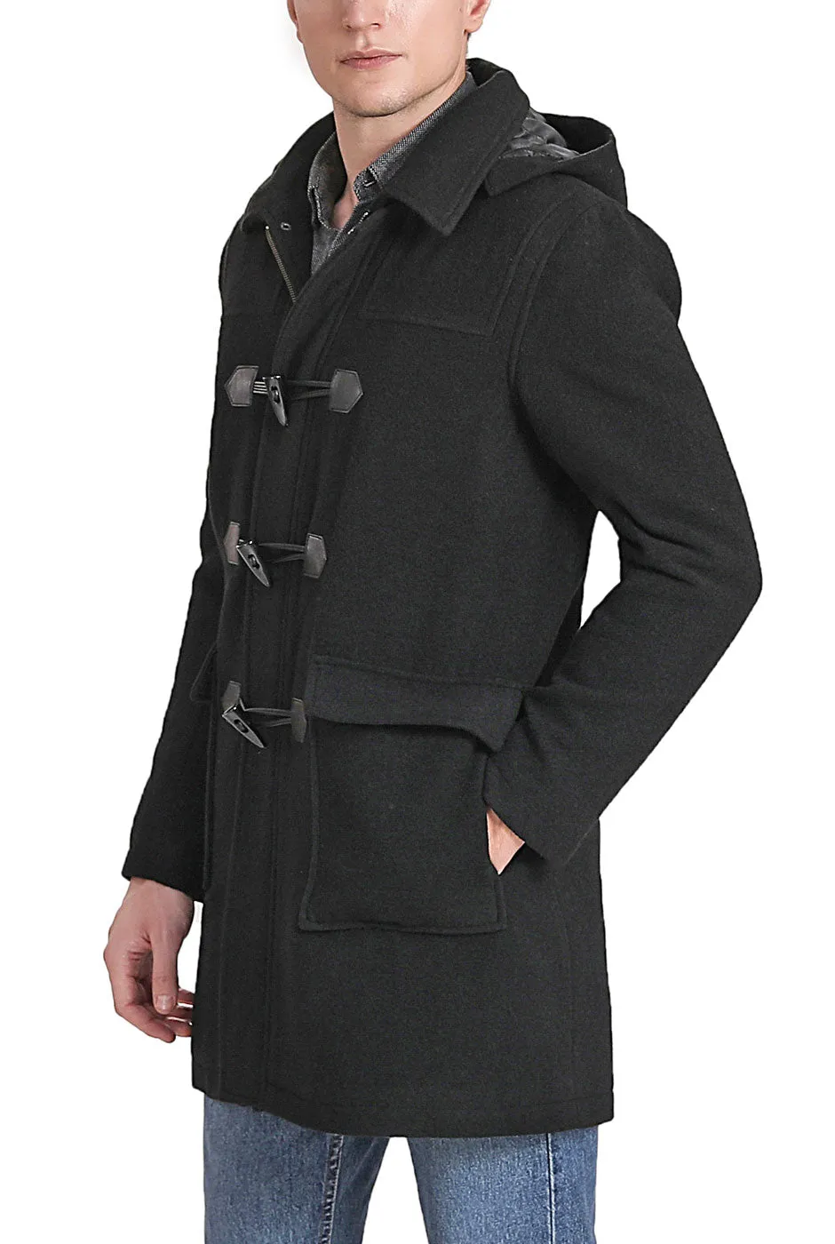 Landing Leathers Men Mason Wool Blend Duffle Toggle Coat