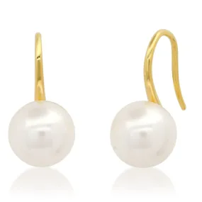 Large Pearl Fishhook Earring