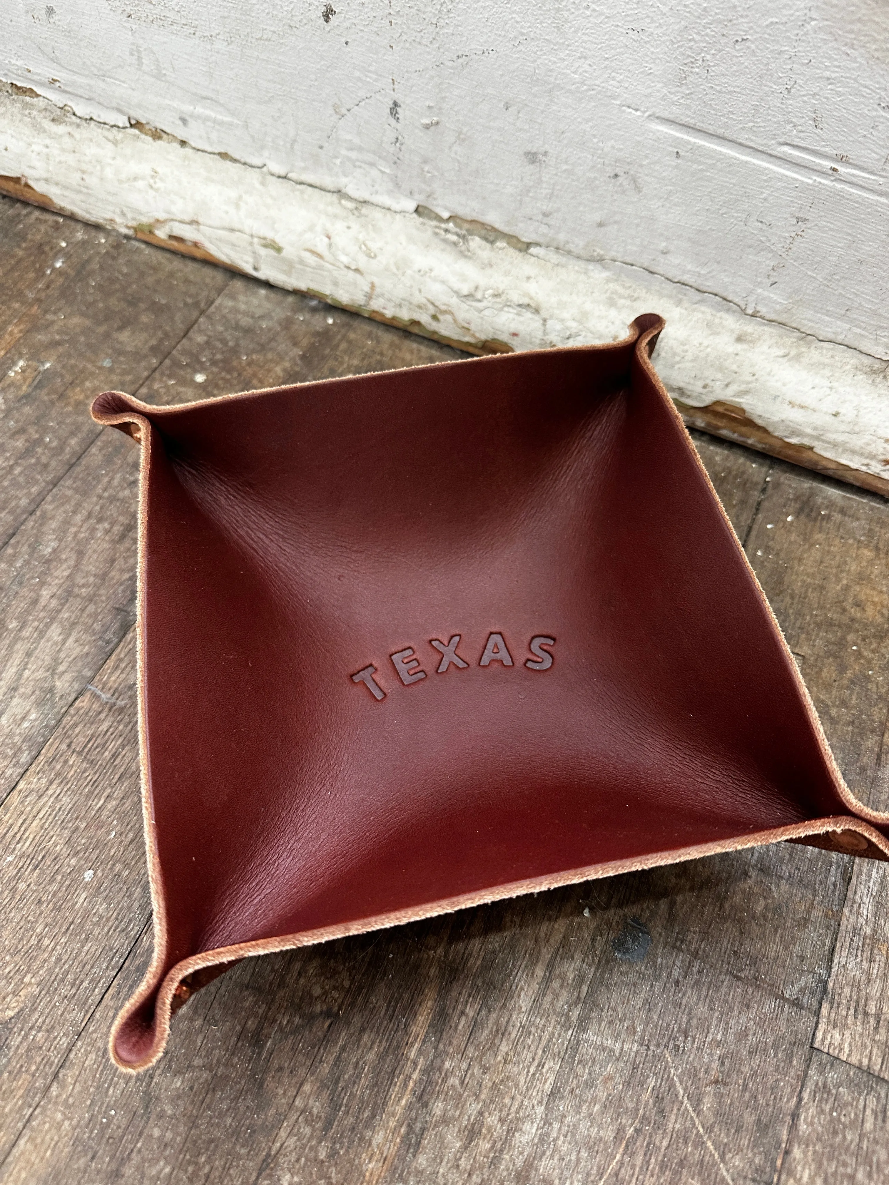 Leather Valet Tray | Texas Arch | Manready Mercantile