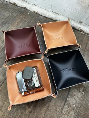 Leather Valet Tray | Texas Arch | Manready Mercantile