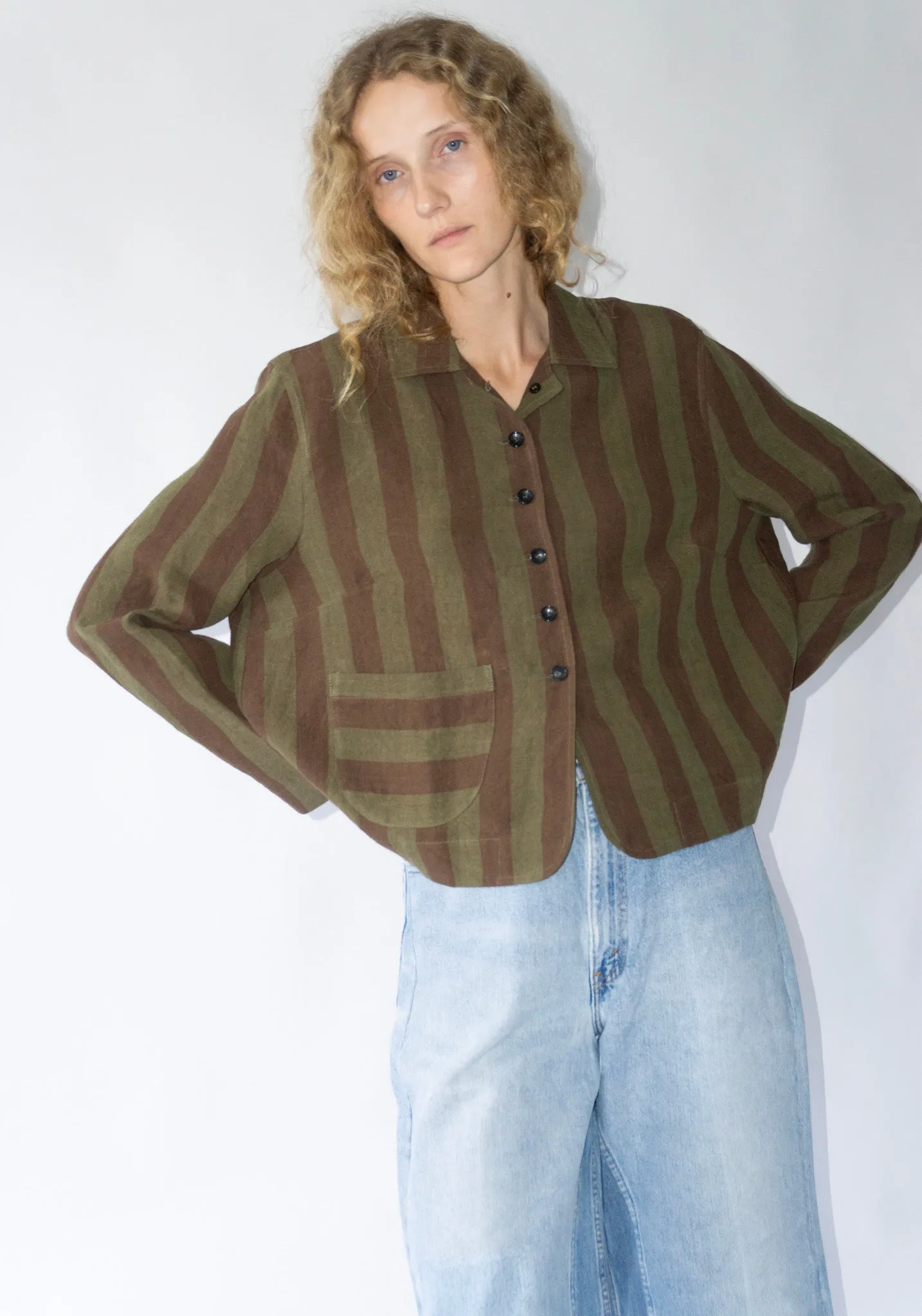 Lillie Jacket in Chocolate Stripe