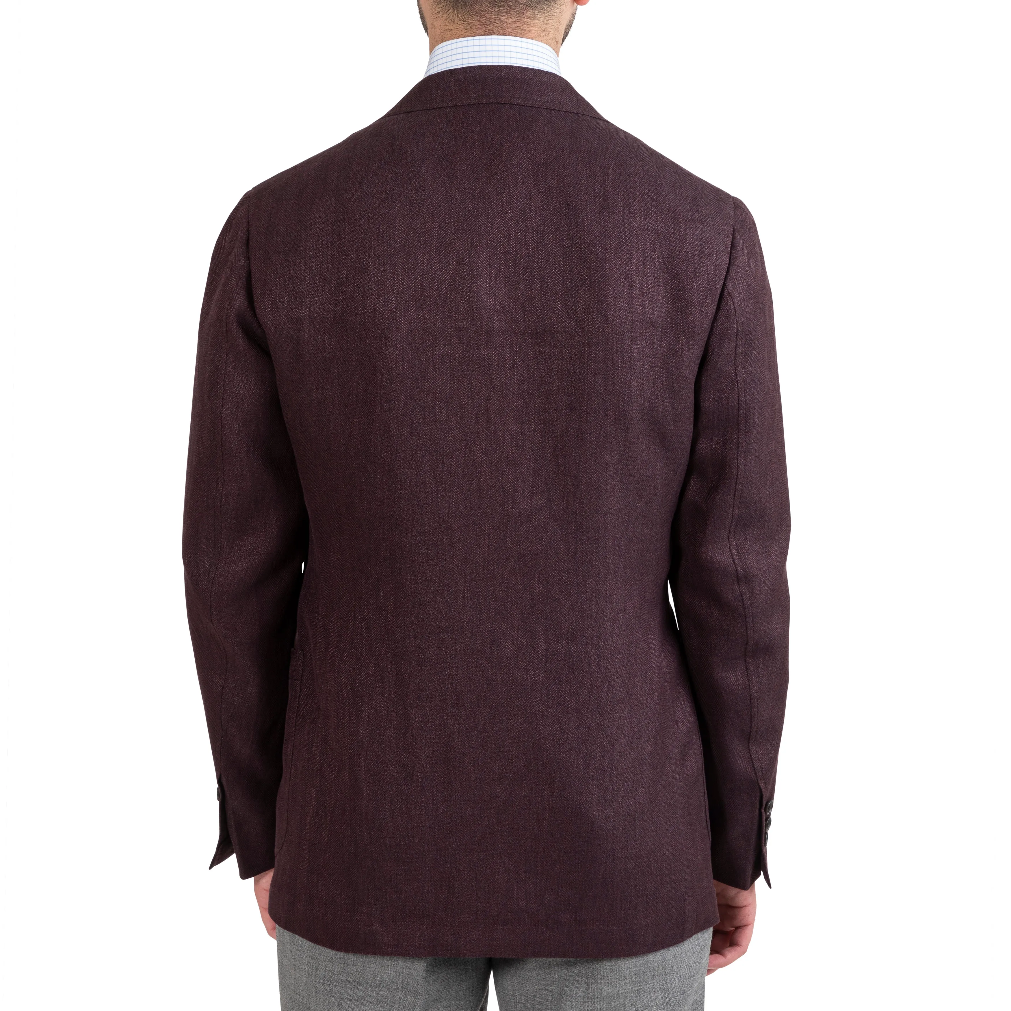 Linen/Wool/Silk Herringbone Model 12 Sport Coat