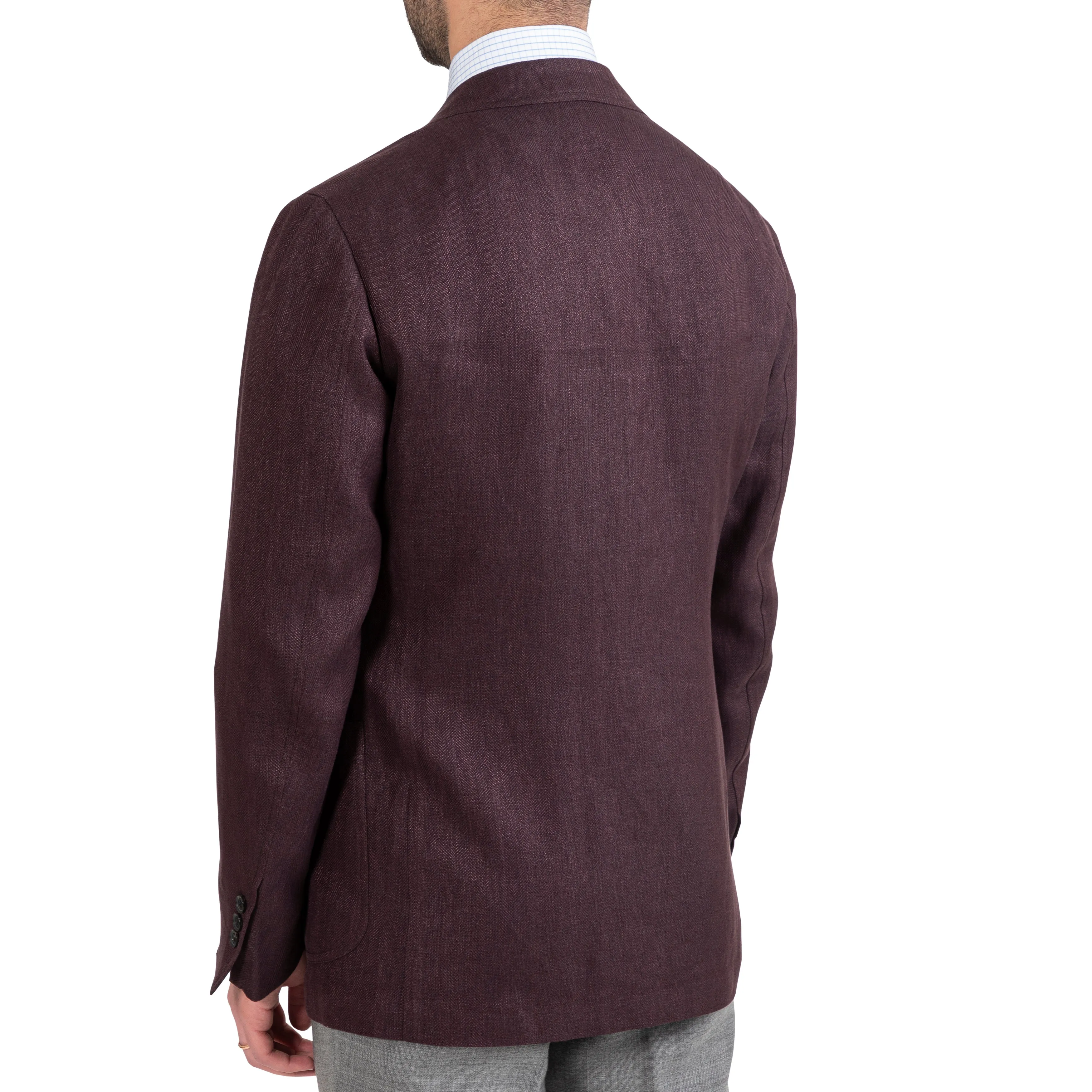 Linen/Wool/Silk Herringbone Model 12 Sport Coat