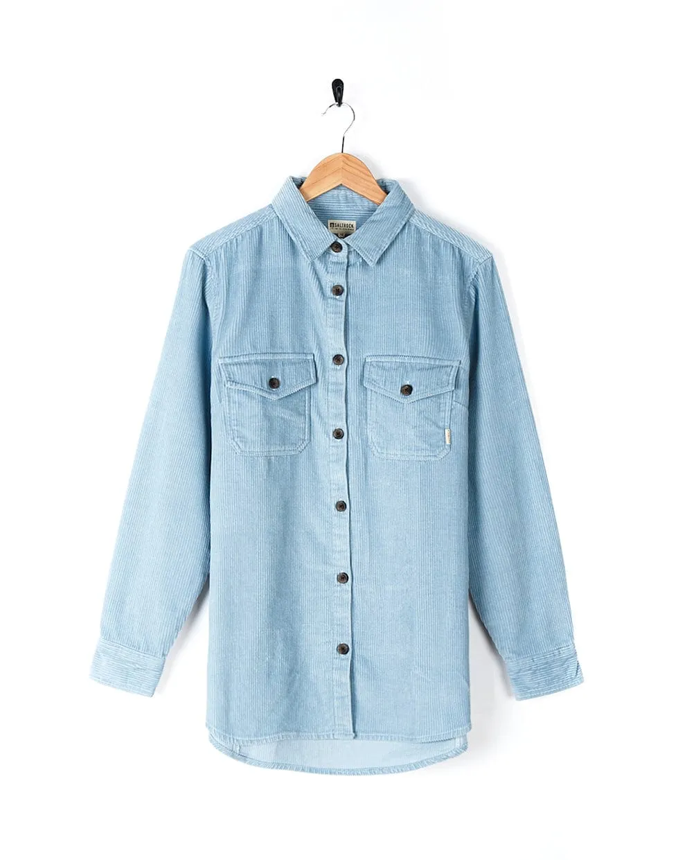 Maddox - Womens Cord Shirt - Light Blue