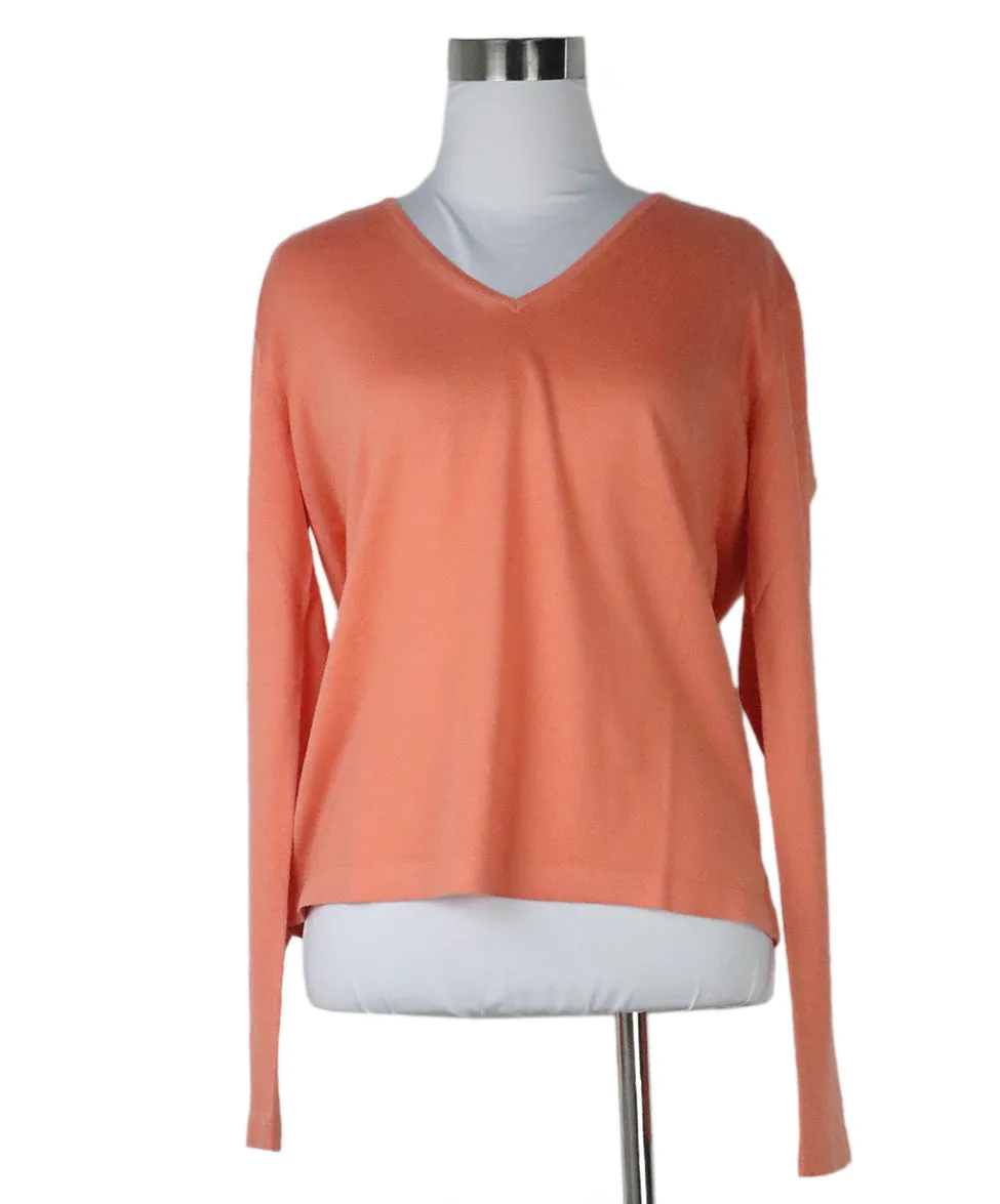 Malo Orange Cashmere Sweater sz 10