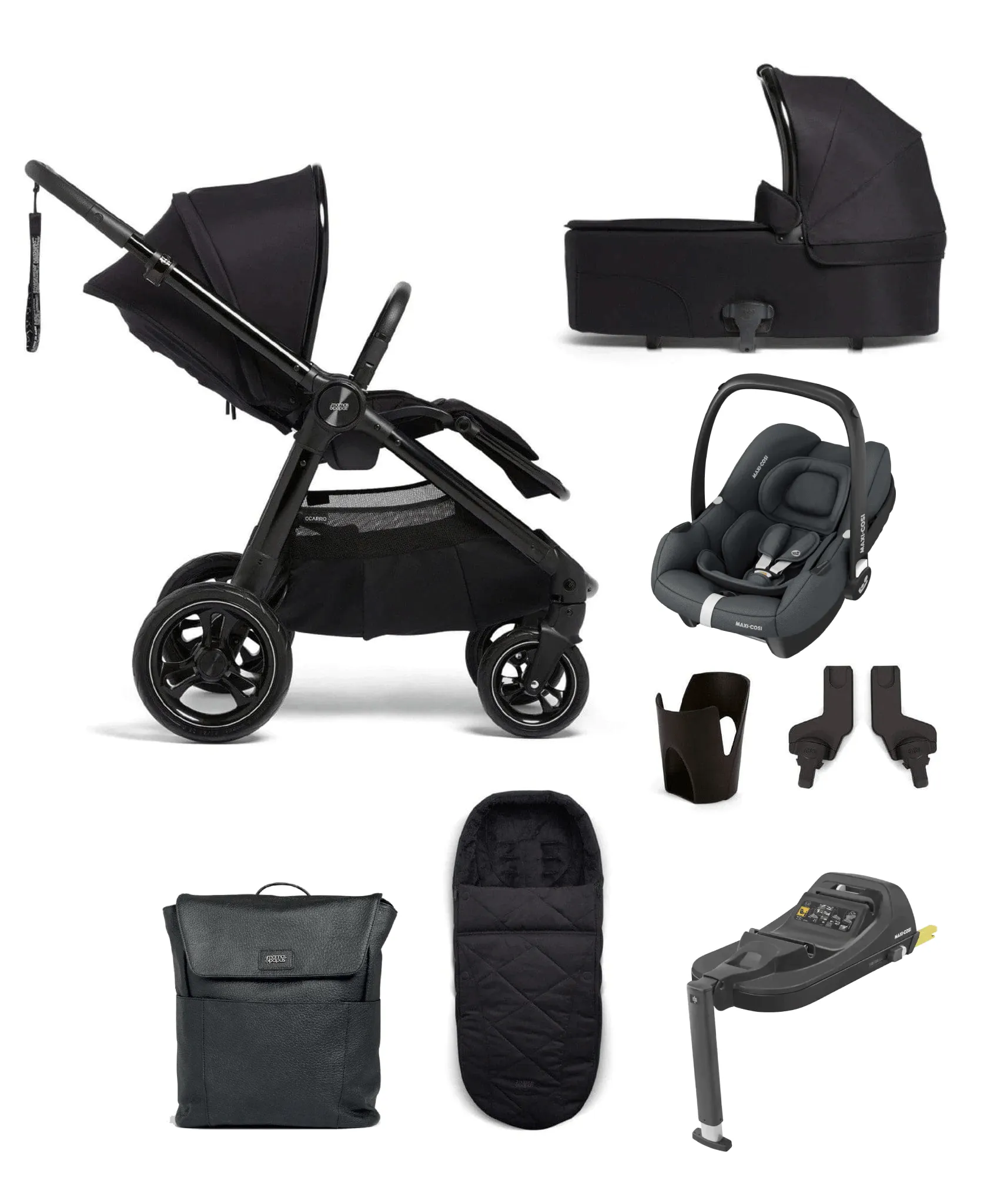 Mamas & Papas Ocarro 8 Piece Cabriofix i-Size Travel System - Carbon