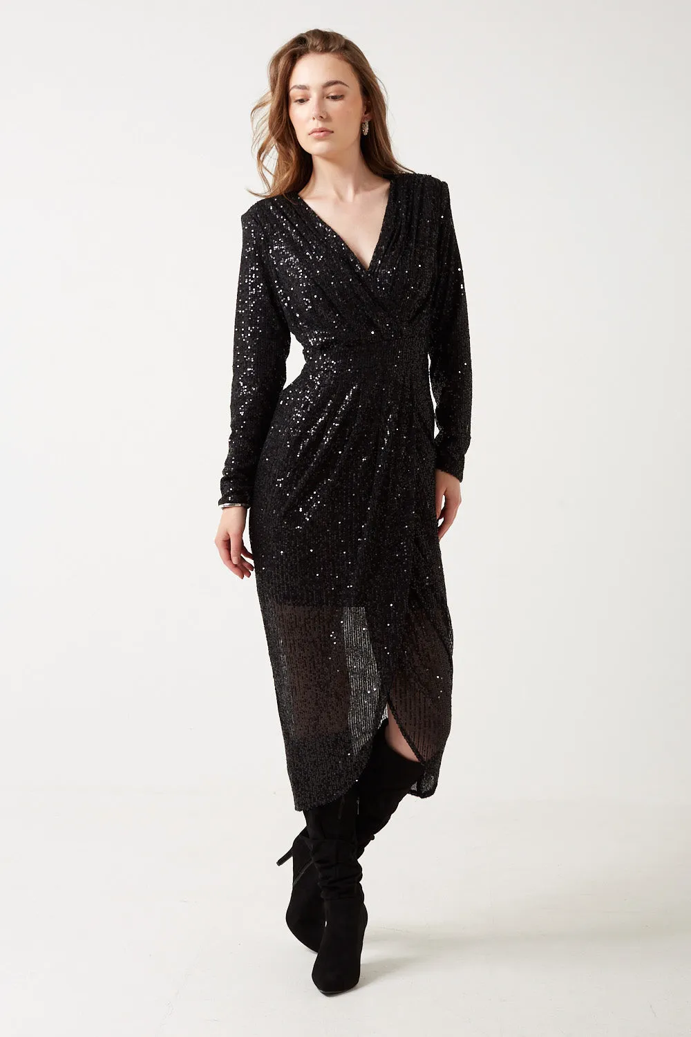 Marc Angelo Sequin Midi Dress