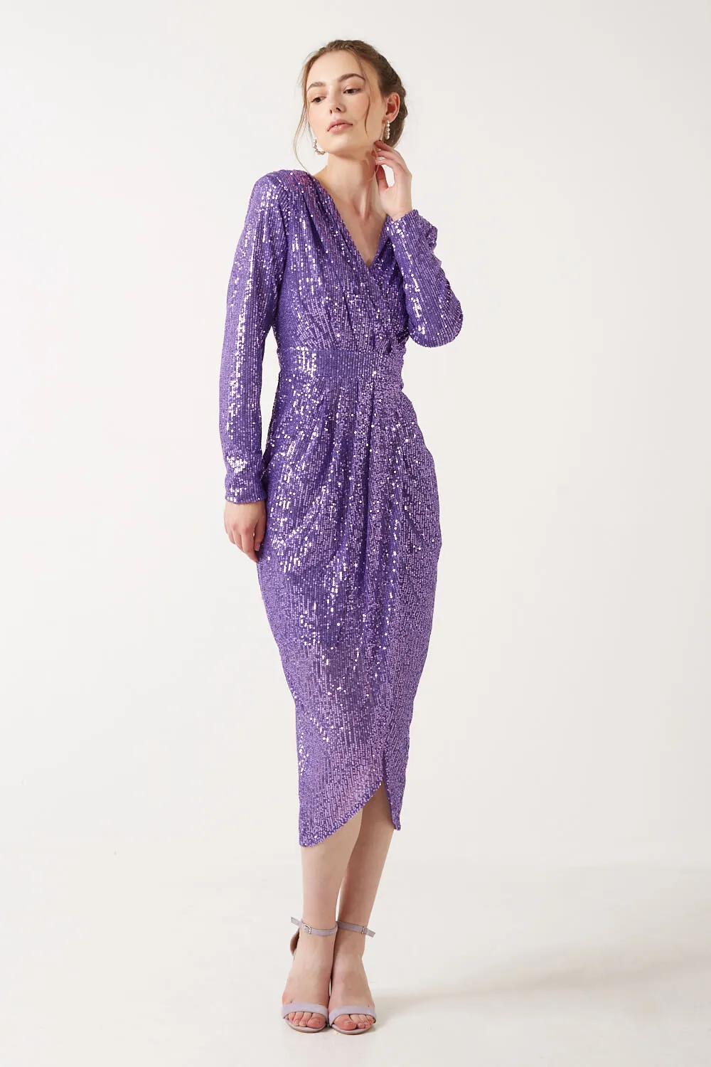 Marc Angelo Sequin Midi Dress