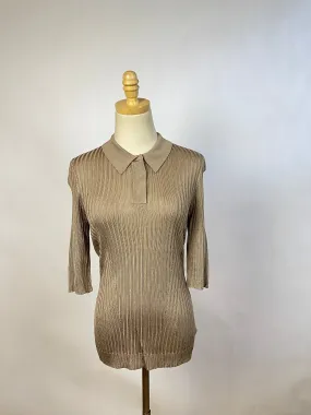 Maryam Nassir Zadeh Beri Tan Ribbed Polo (L)