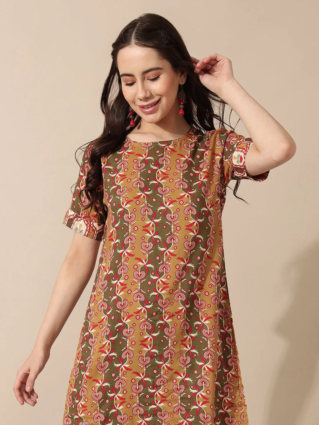 Masakali Mix Print Kurta Set