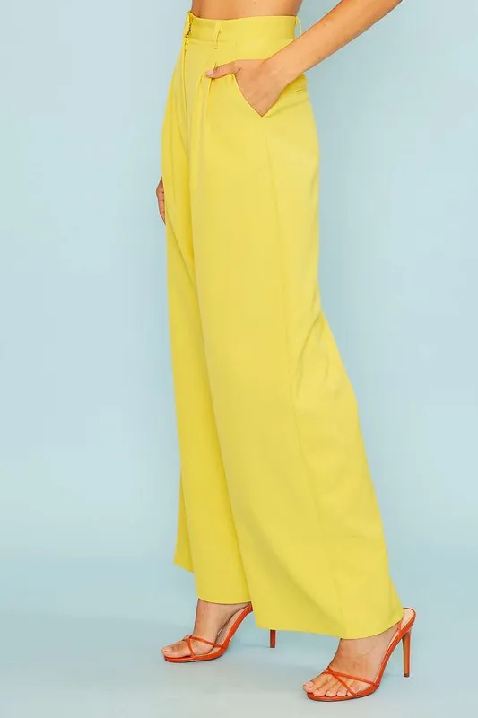 Maya Wild Leg Pant (Yellow)