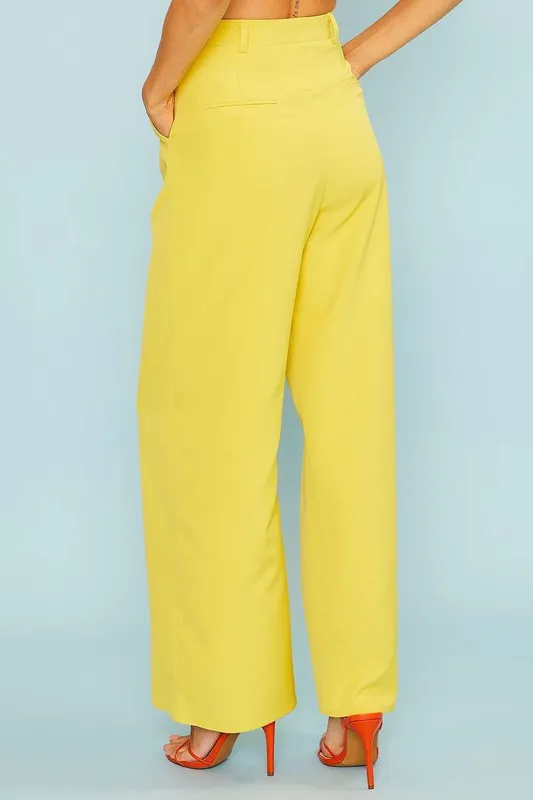 Maya Wild Leg Pant (Yellow)