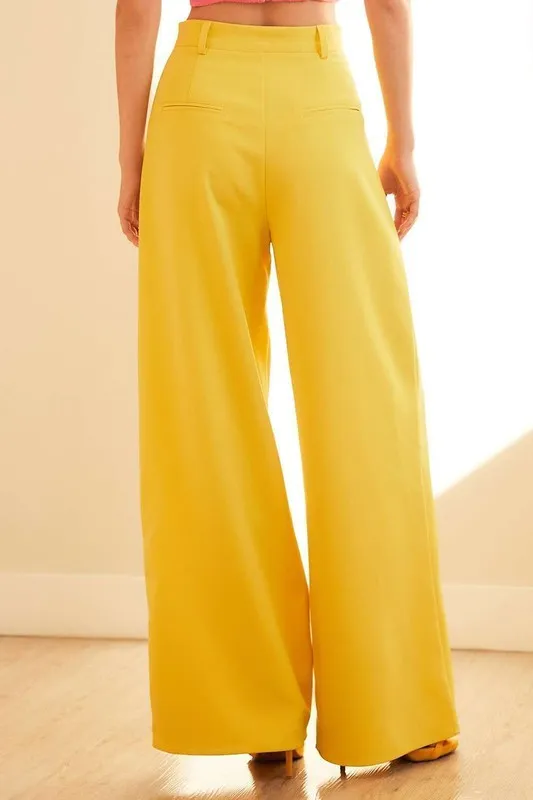 Maya Wild Leg Pant (Yellow)