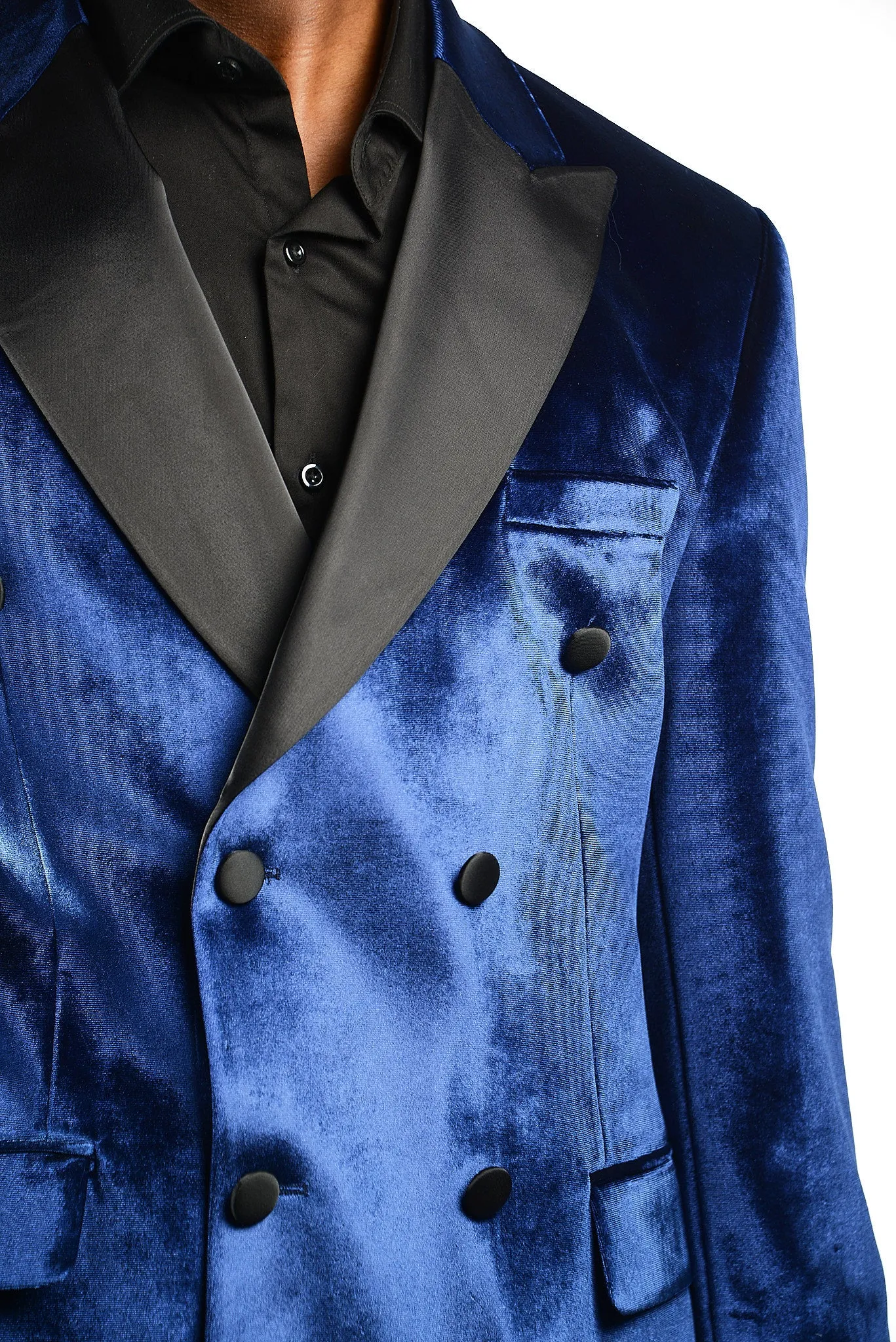 Mayfair Solid DB Velvet Blazer