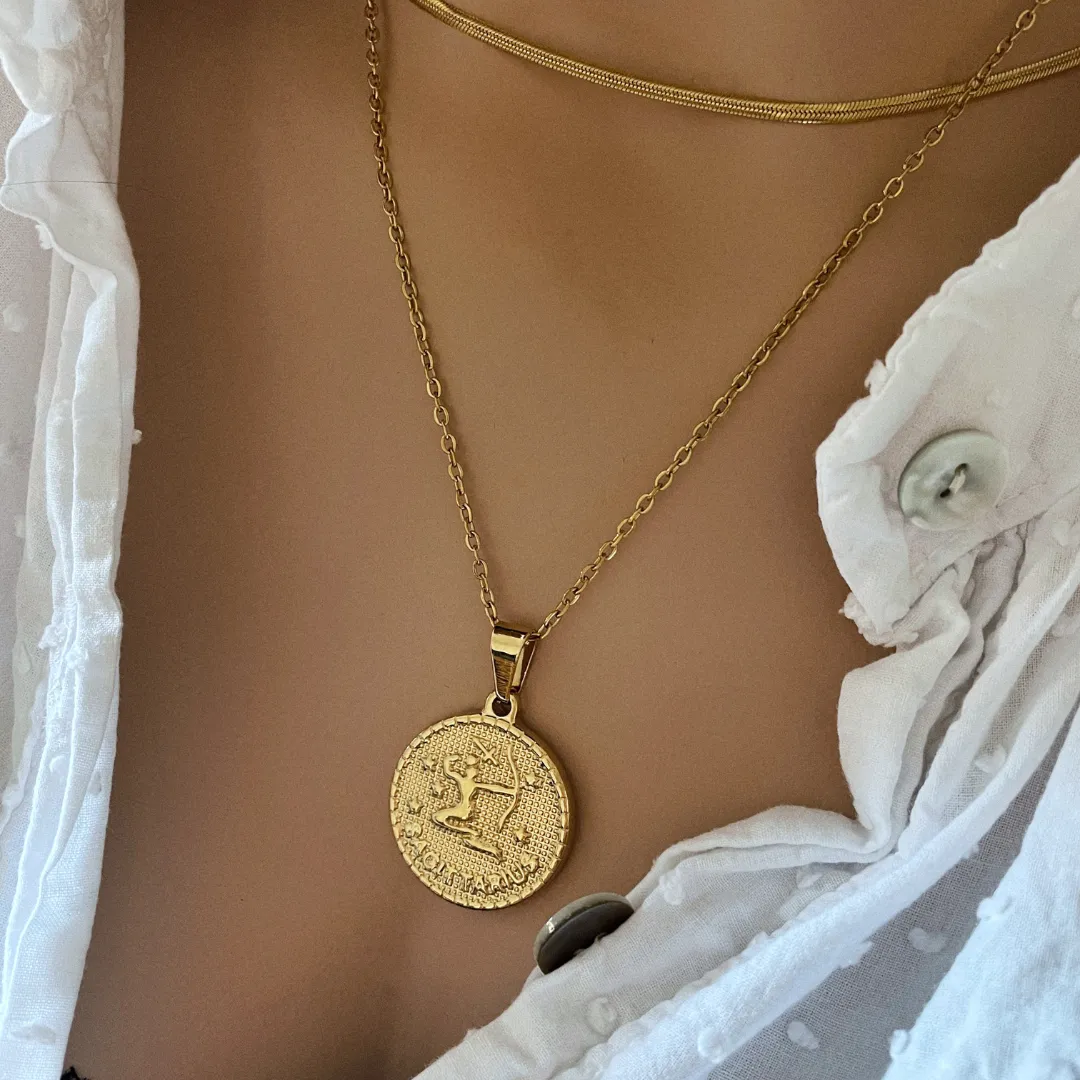 Medallion Zodiac Necklace