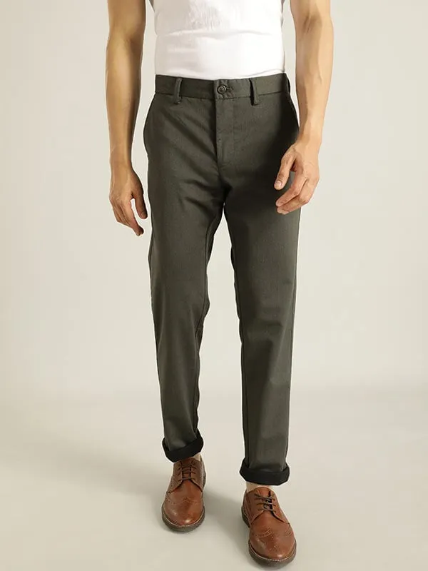 Men Brooklyn Fit Polyester Blend Trouser