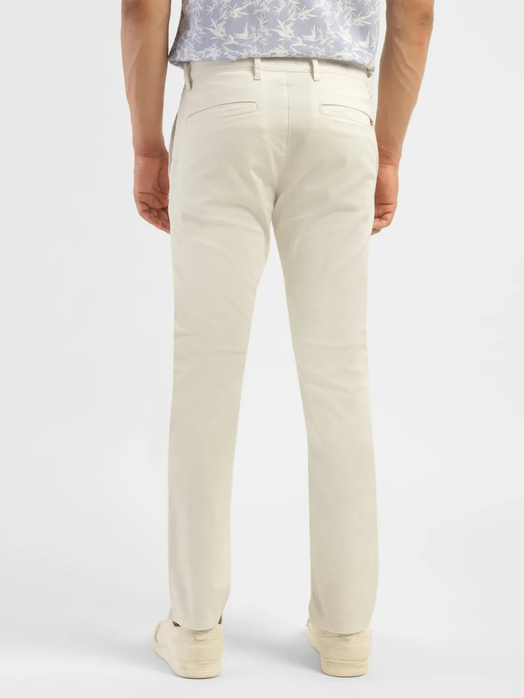 Men's Beige Slim Fit Chinos