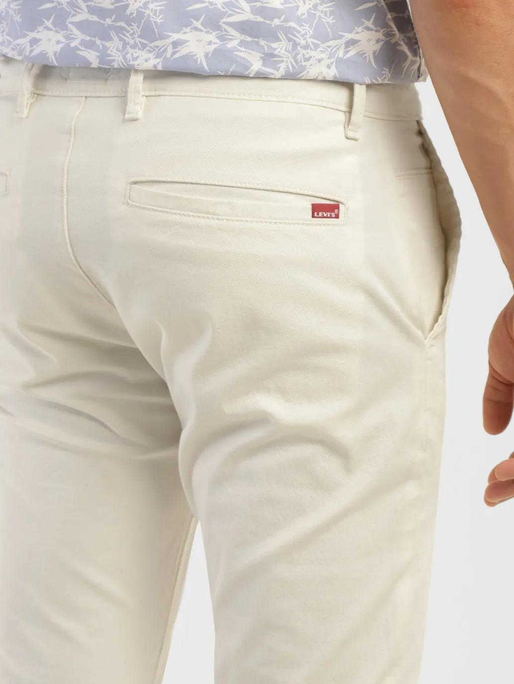 Men's Beige Slim Fit Chinos