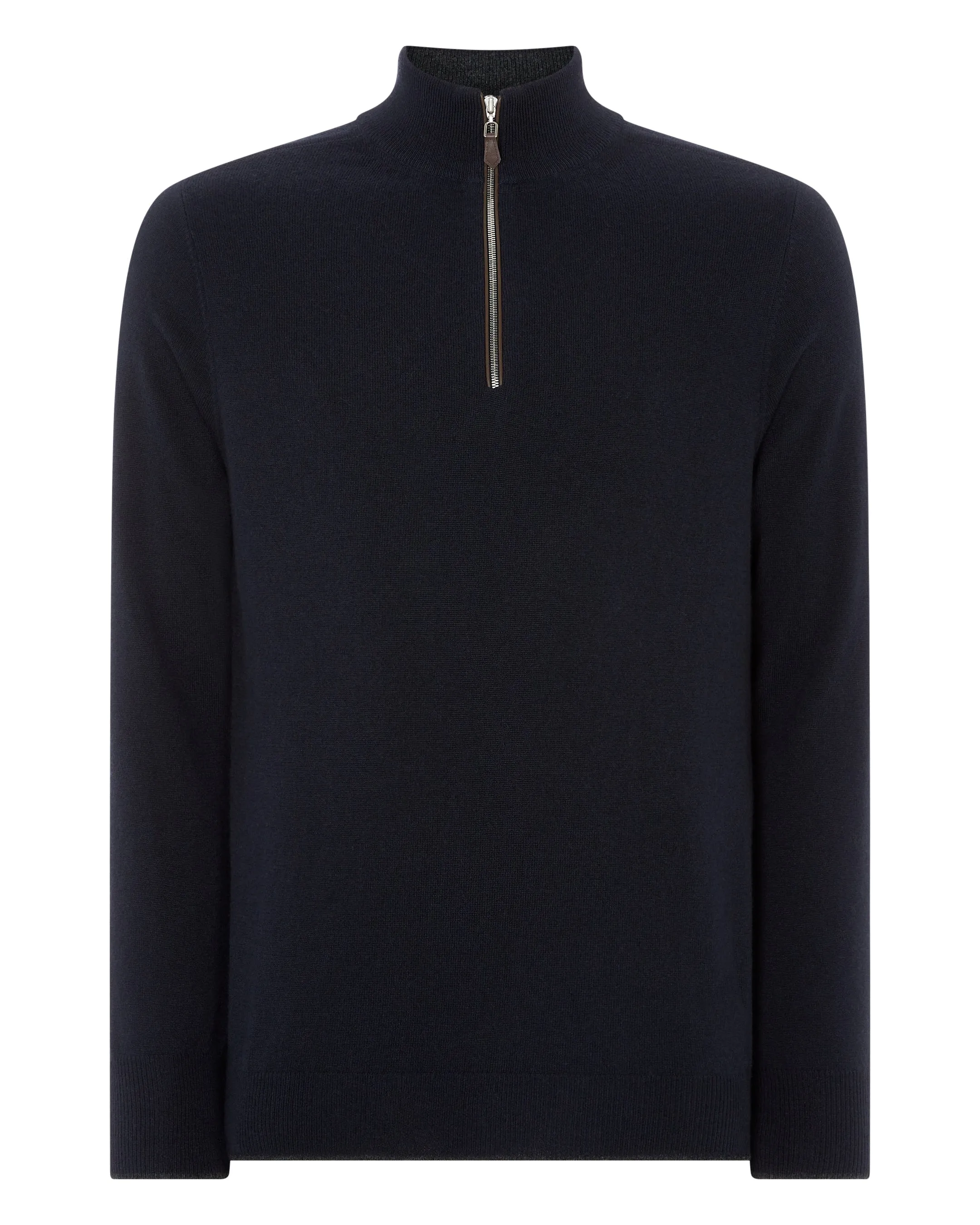 Men's Carnaby Half Zip Cashmere Sweater Navy Blue