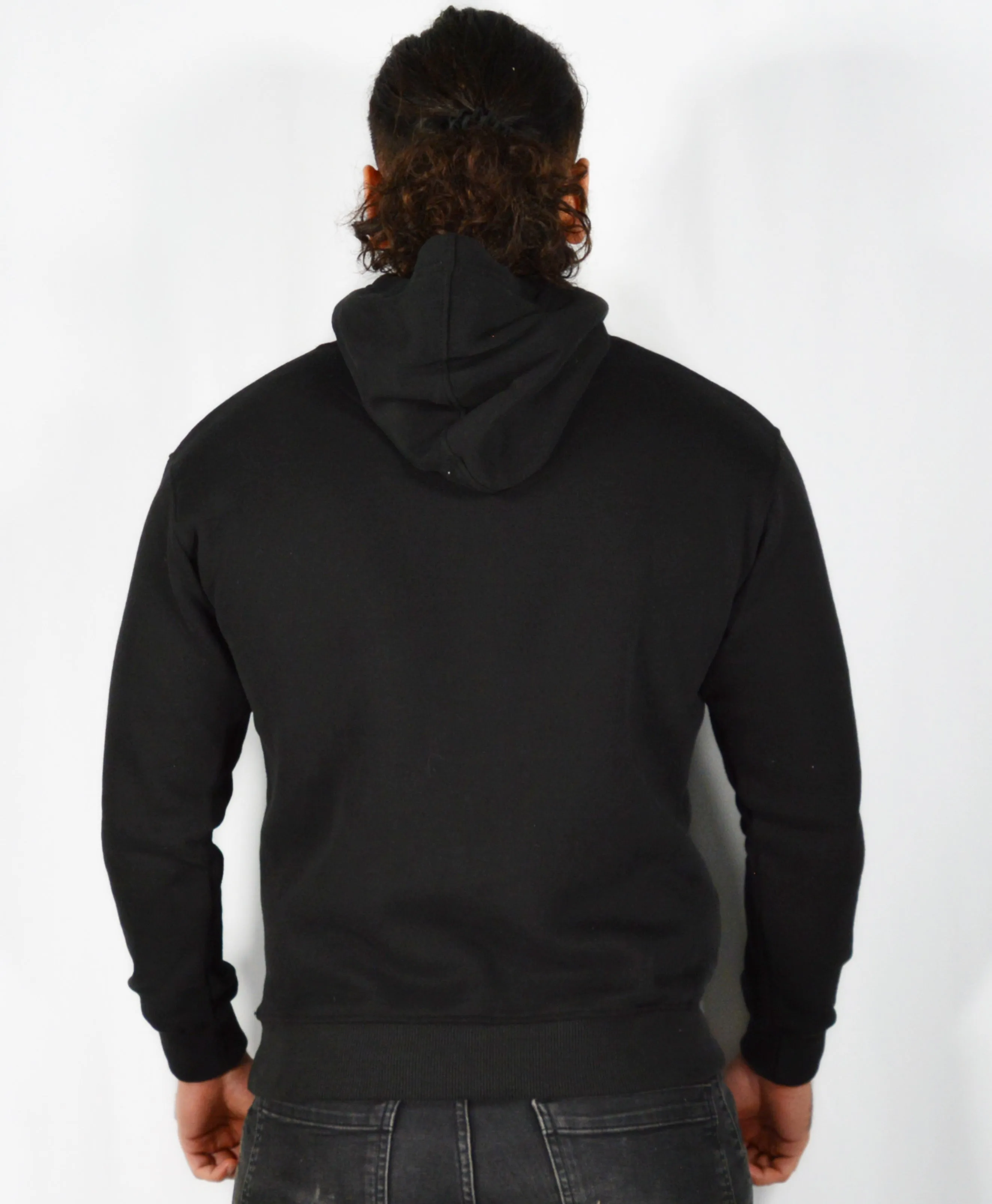 Mens O.G. Symbol Black Zipped Hooded Top