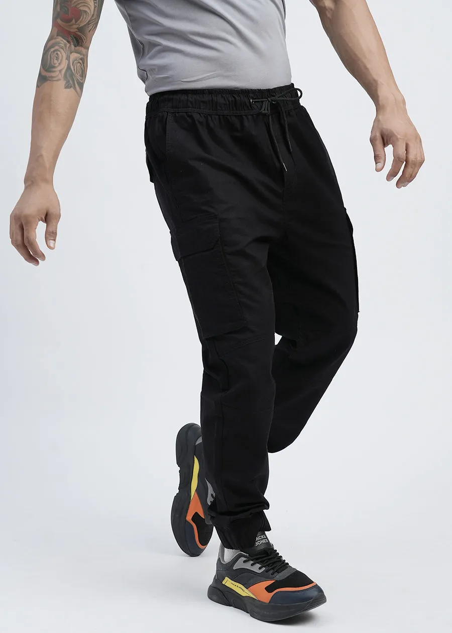 Mens Regular Fit Ripstop Cargo - Black