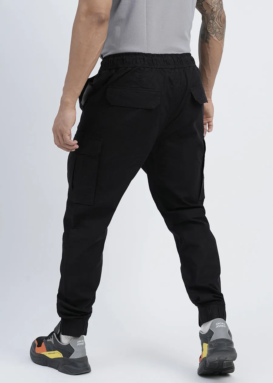 Mens Regular Fit Ripstop Cargo - Black