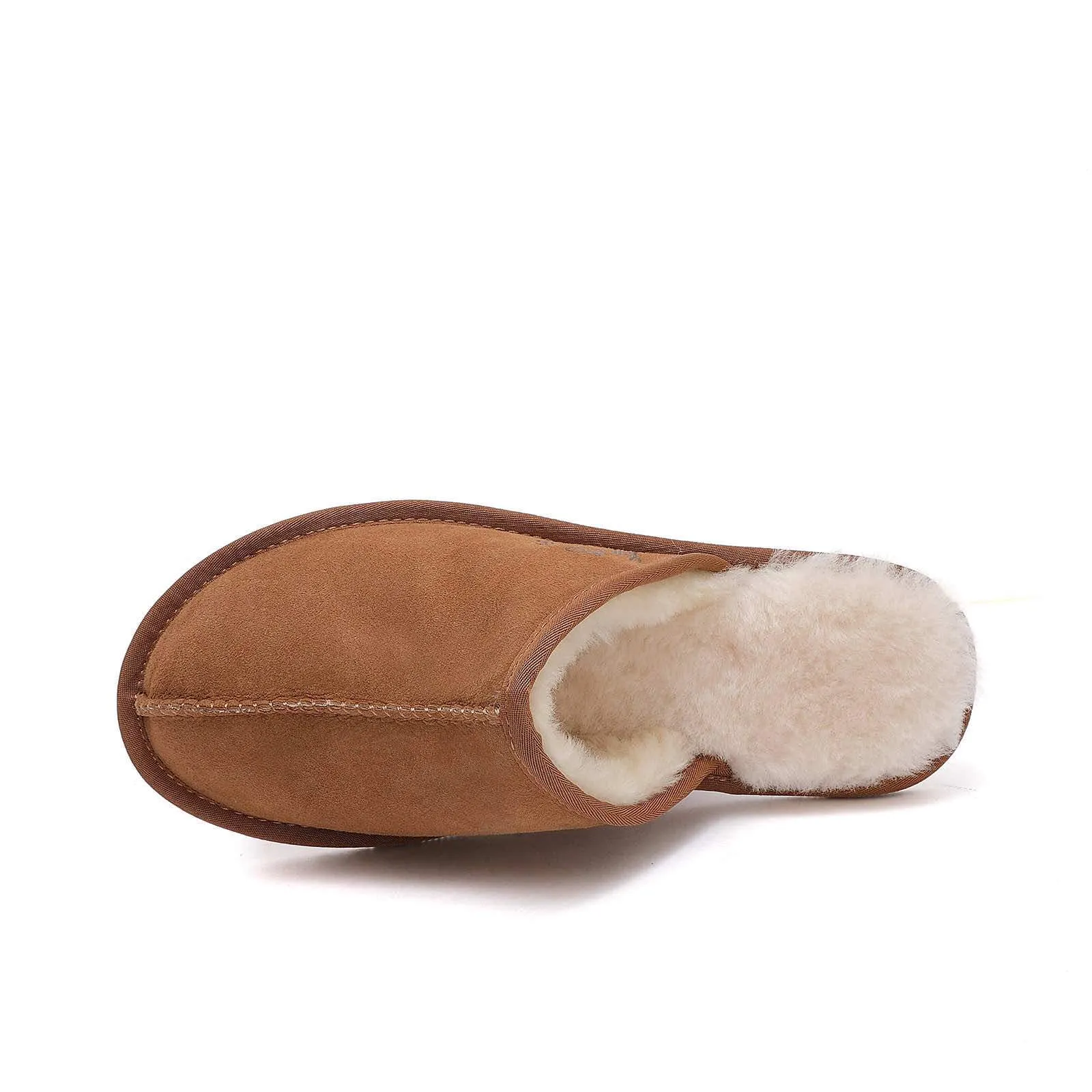 Men's Scuff - Australian Sheepskin UGG Slippers - Flexible Non-Slip Rubber Sole