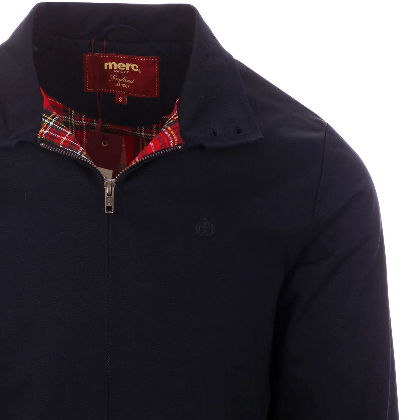 Merc London Harrington Jacket Navy Blue