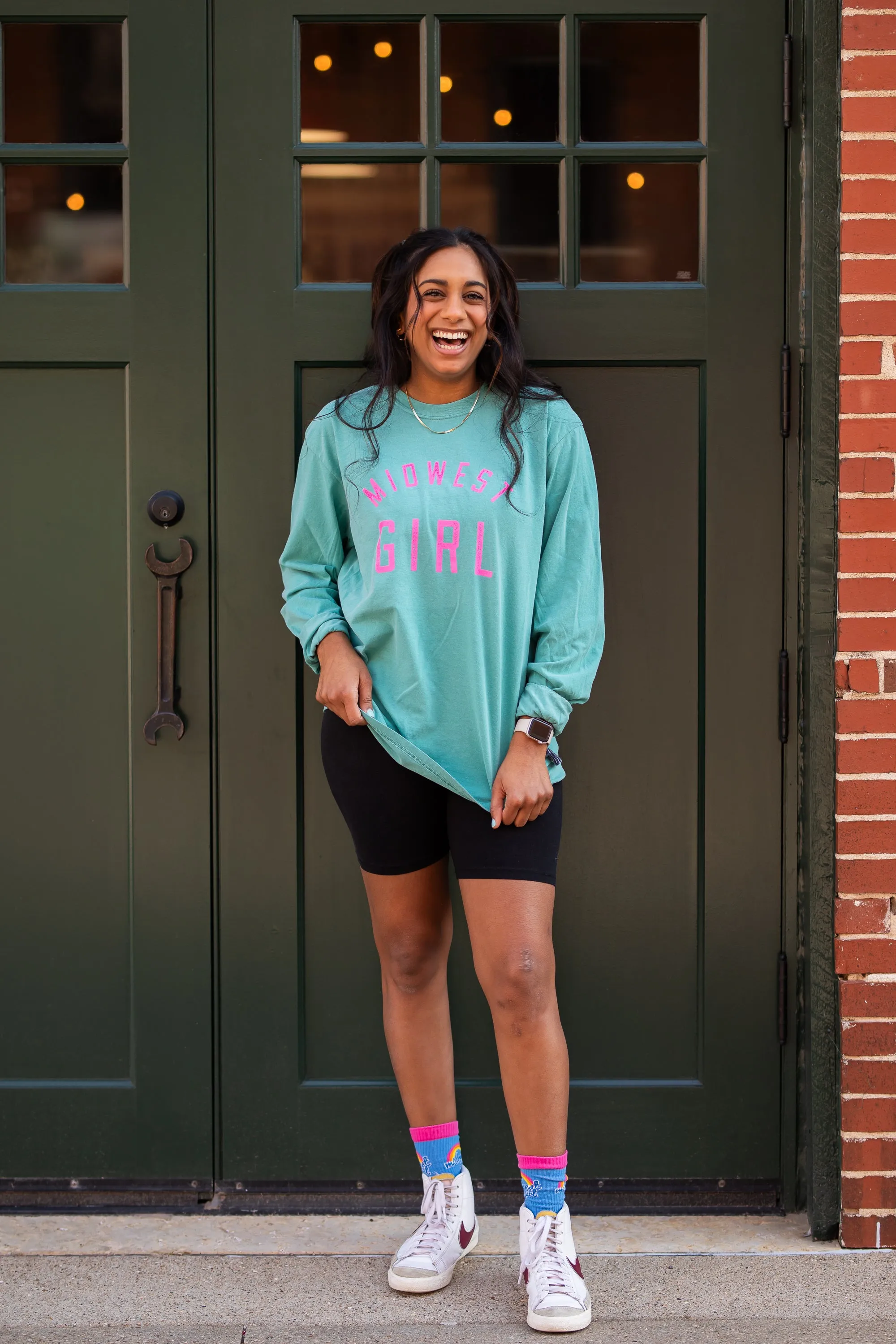 Midwest Girl Long Sleeve in Seafoam (FINAL SALE)