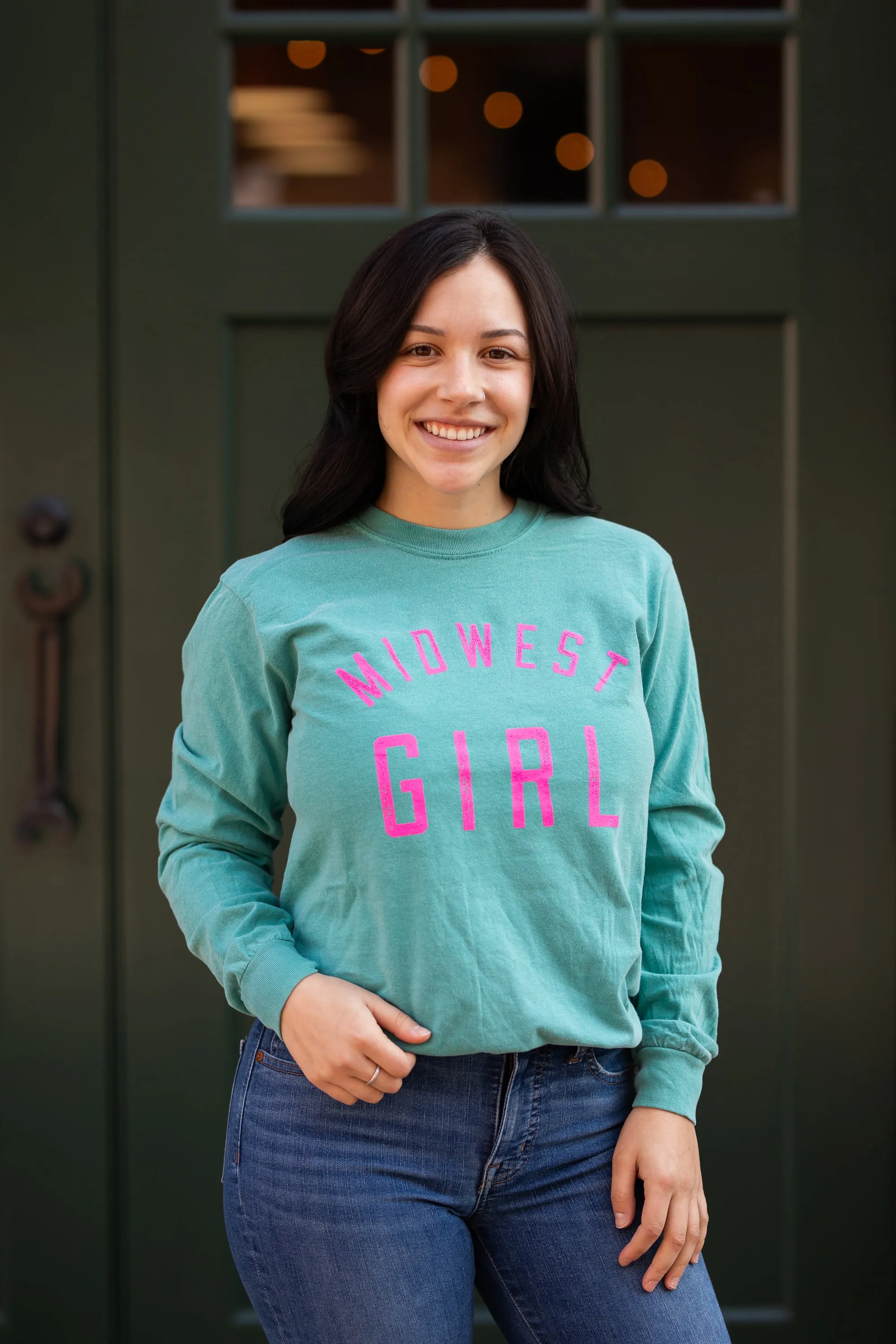 Midwest Girl Long Sleeve in Seafoam (FINAL SALE)