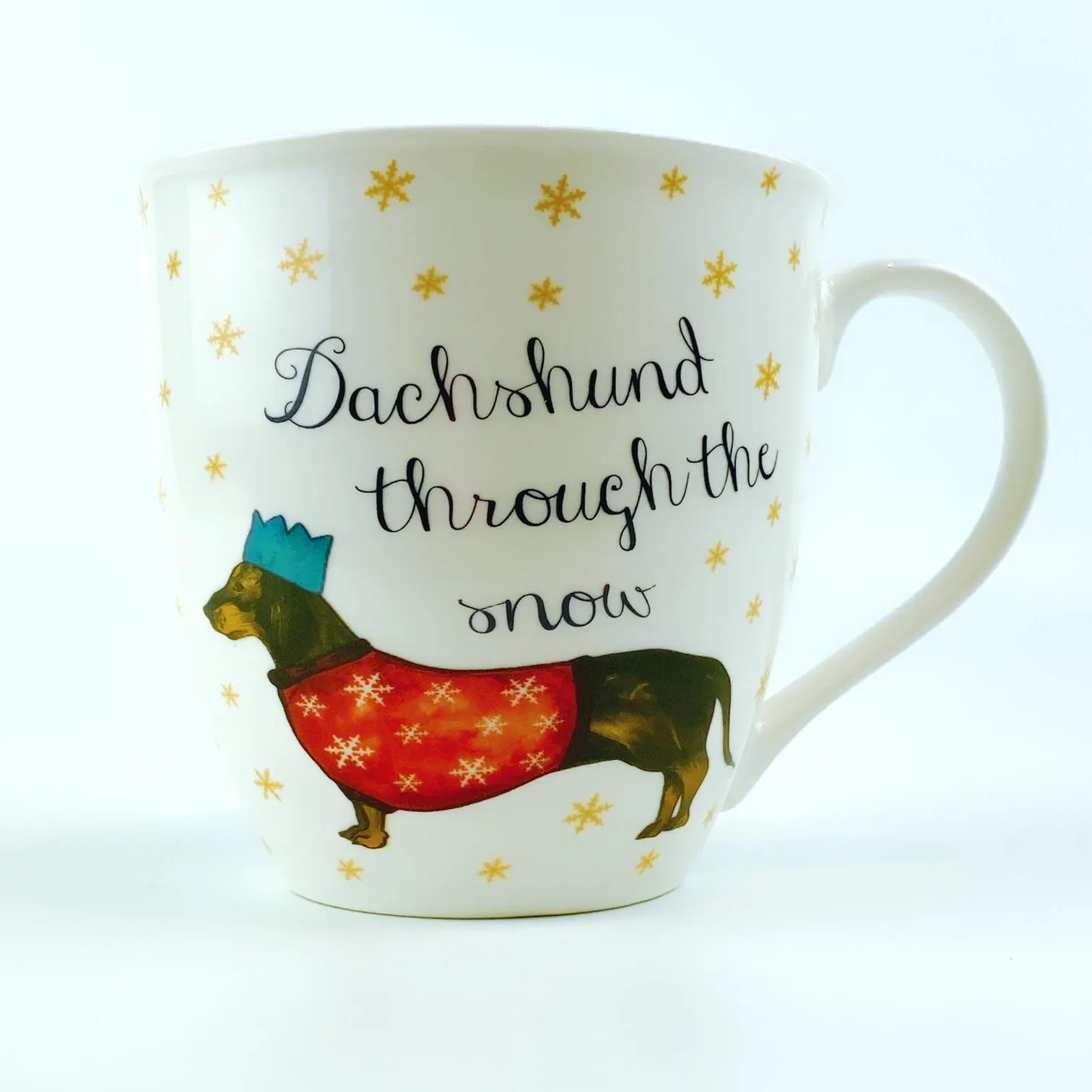 Milly Green British Design Crowned Dachshund Dog Coffee Mug Tea Cup 20 oz