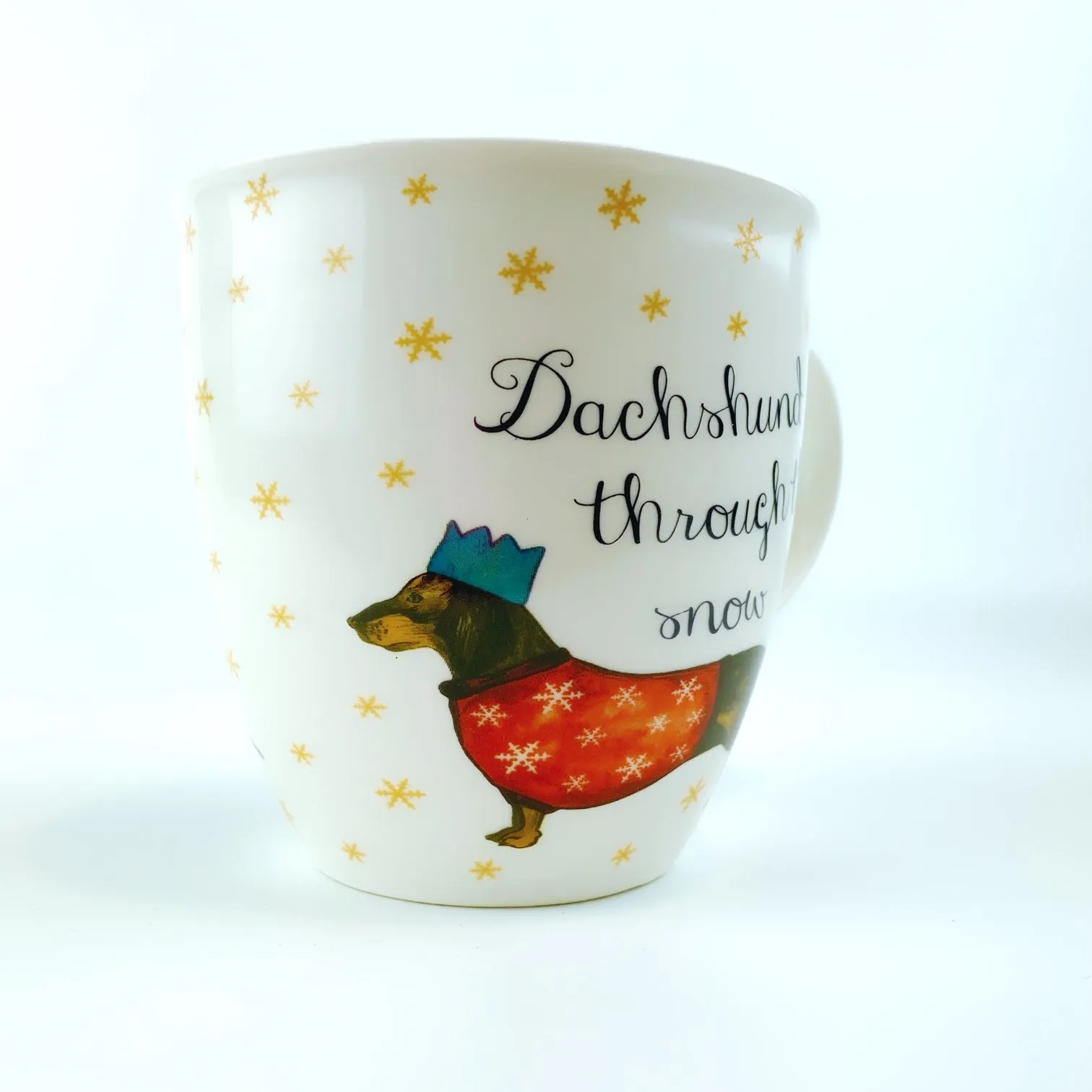 Milly Green British Design Crowned Dachshund Dog Coffee Mug Tea Cup 20 oz