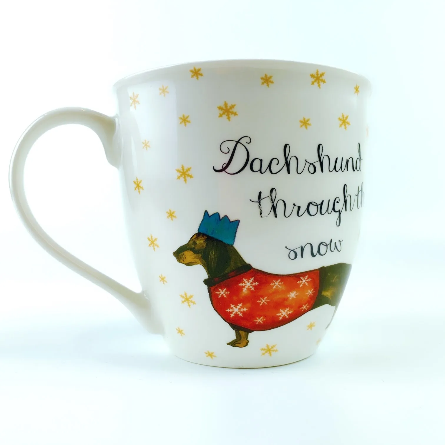 Milly Green British Design Crowned Dachshund Dog Coffee Mug Tea Cup 20 oz