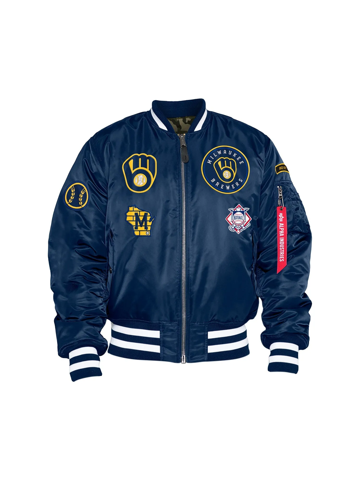 MILWAUKEE BREWERS X ALPHA X NEW ERA MA-1 BOMBER JACKET