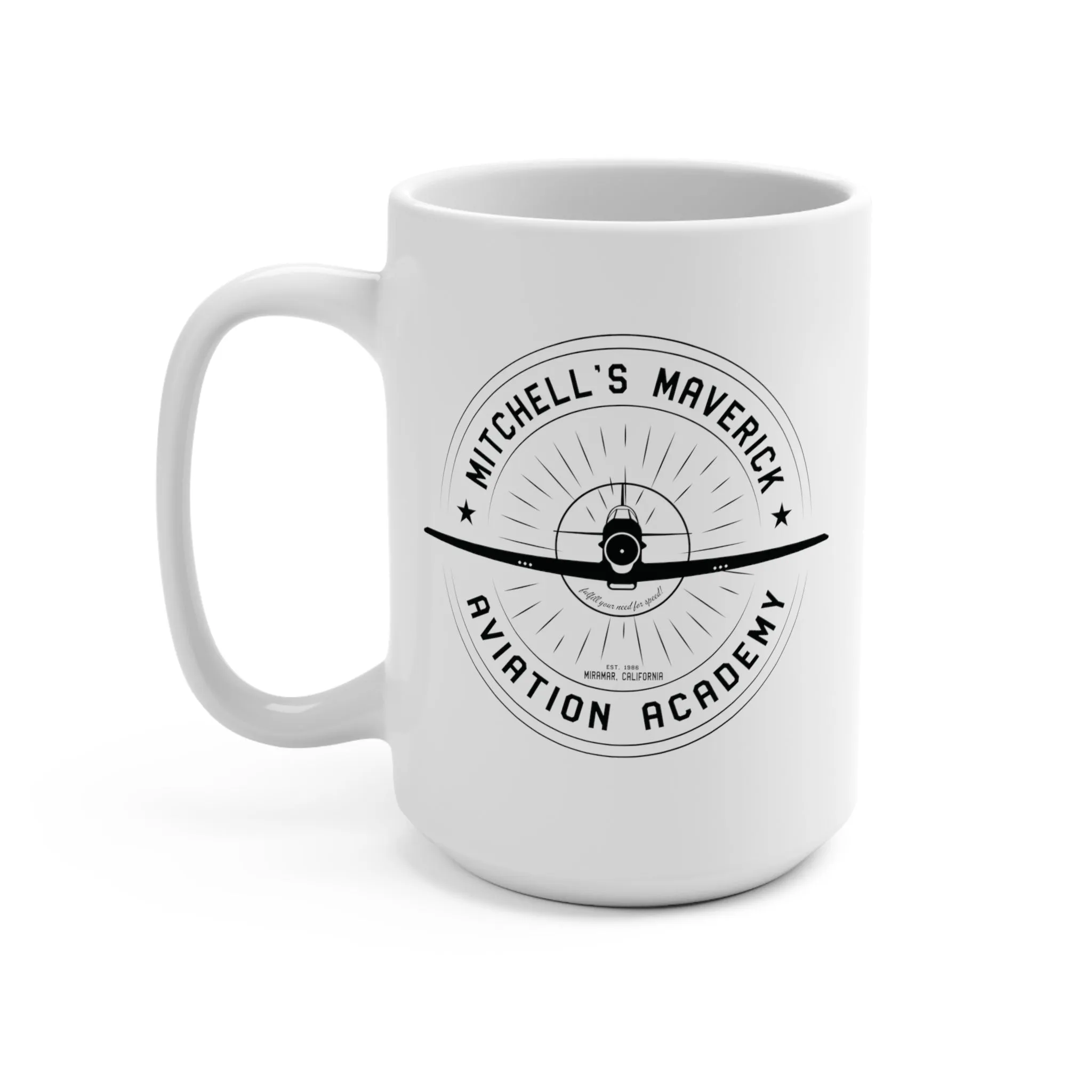 Mitchell's Maverick Aviation Academy, Mug (15oz - White)