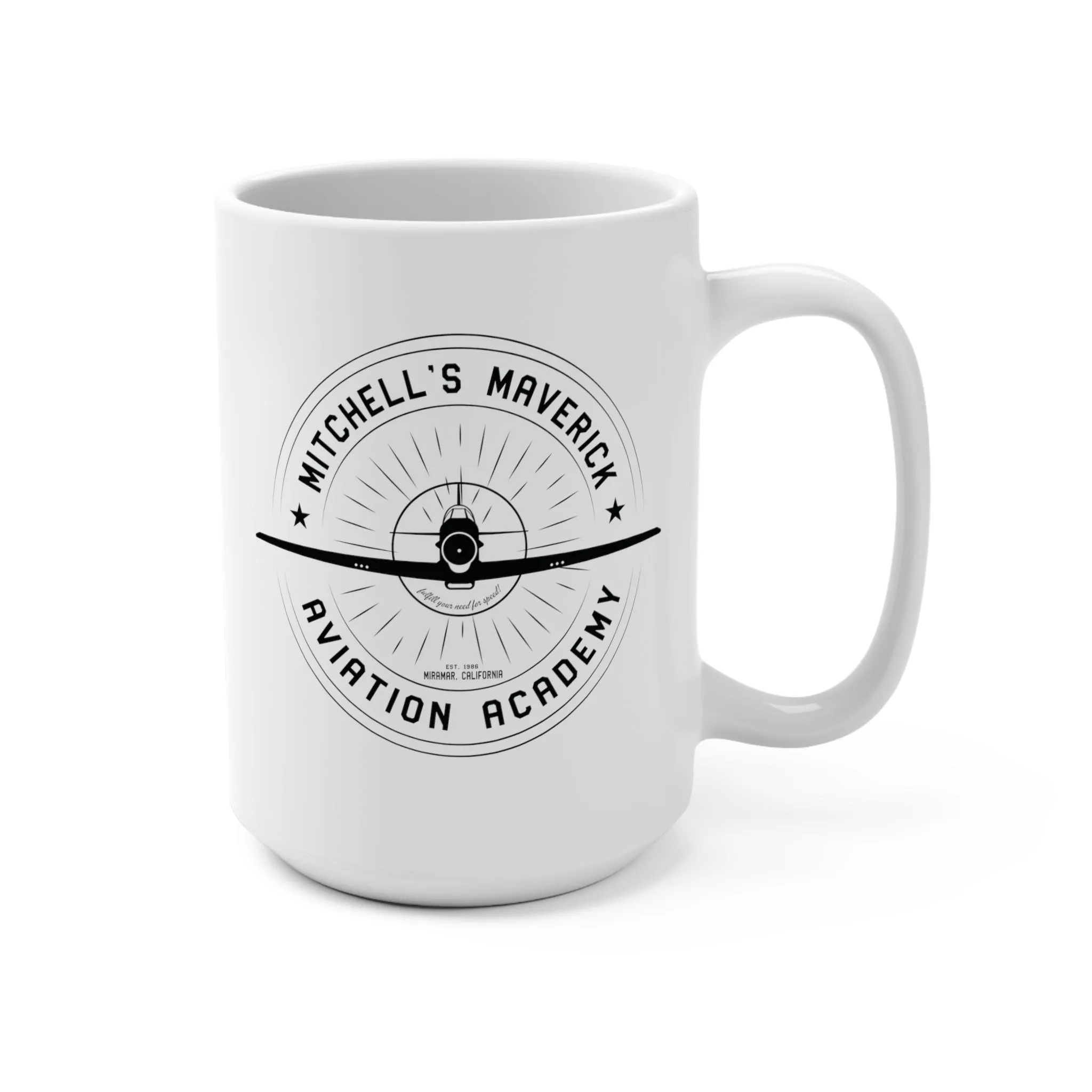 Mitchell's Maverick Aviation Academy, Mug (15oz - White)