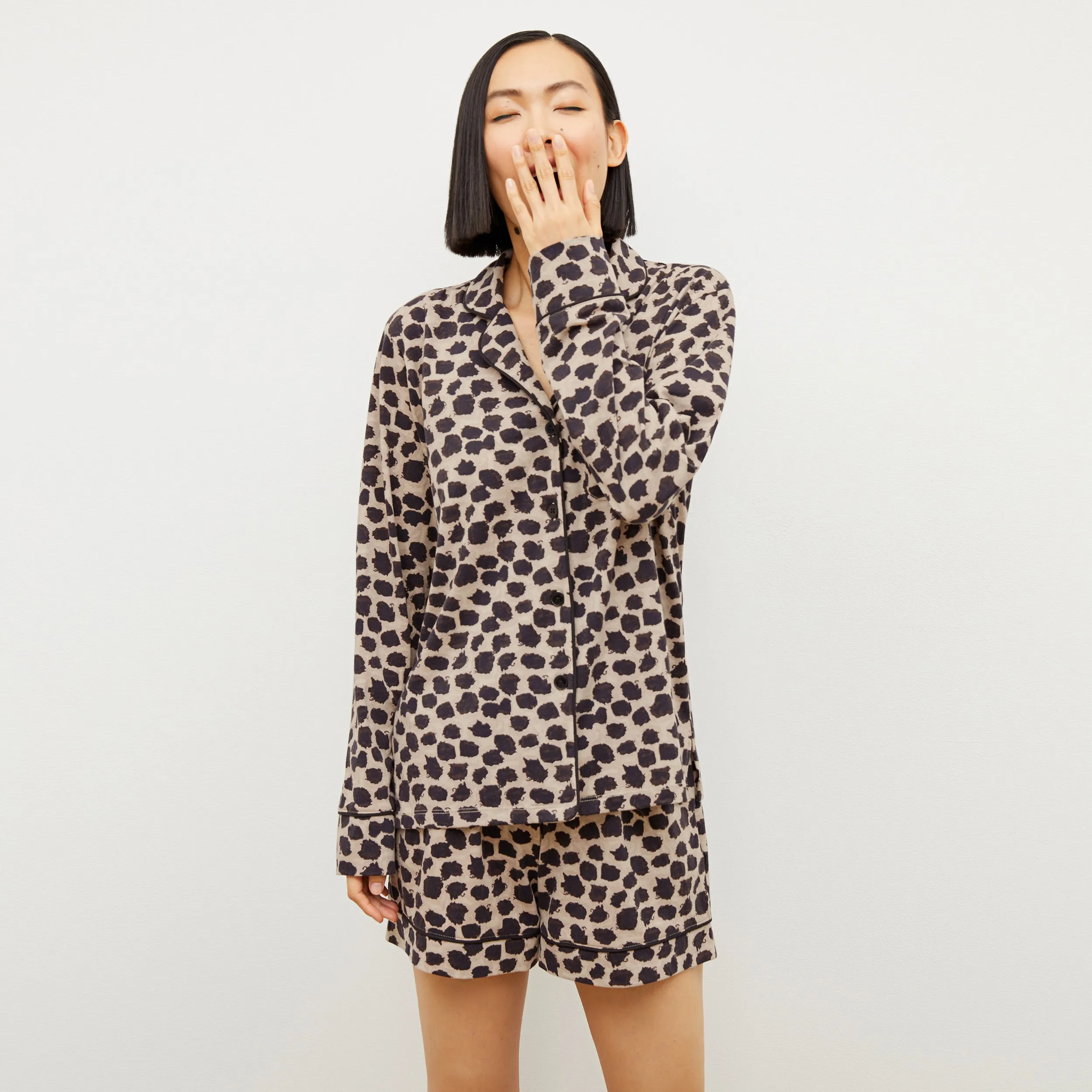 M.M. x Petite Plume Long Sleeve Short Set :: Sahara Print