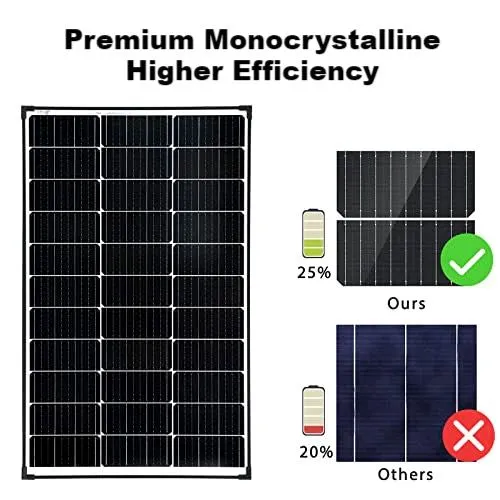 MSolarQ™ 100W Solar Panel: Monocrystalline, 12V, 22.8% High-Efficiency Off-Grid